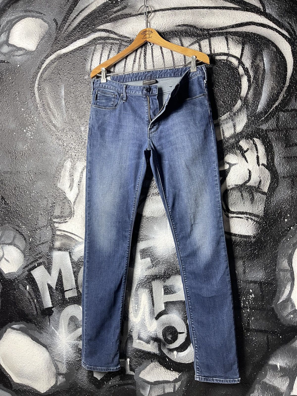 Emporio Armani Emporio Armani 9.5 oz. Slim Fit Blue Denim Jeans Size W32 Size US 32 / EU 48 - 2 Thumbnail