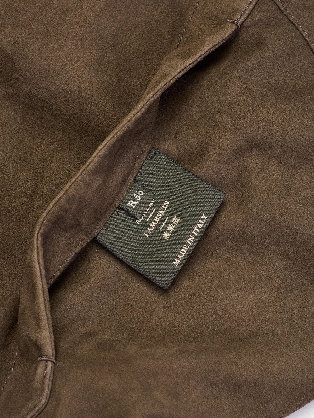 Berluti BERLUTI Packable Khaki Nubuck Lambskin Leather Hooded Jacket Size US M / EU 48-50 / 2 - 12 Thumbnail