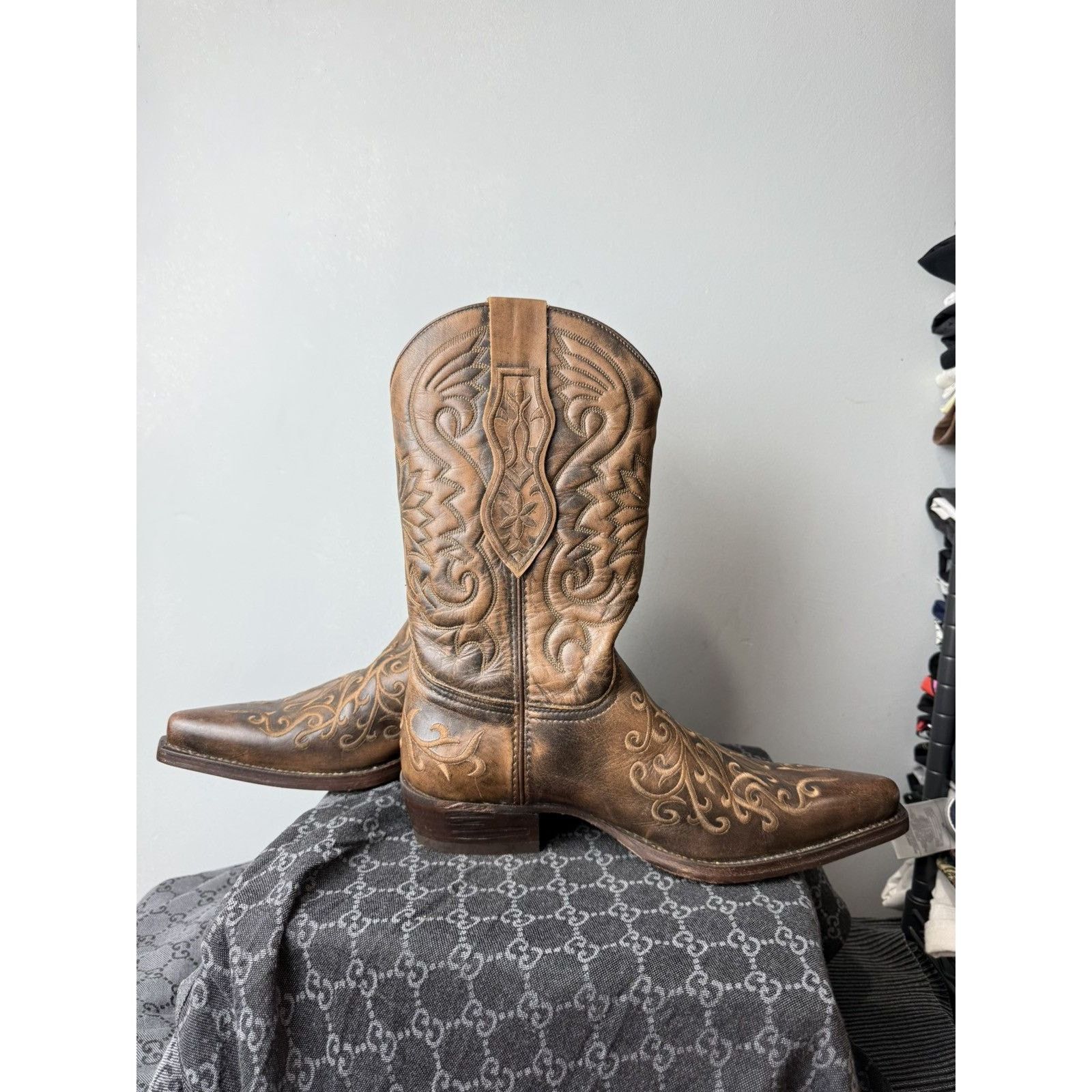 Sancho Boots 💥Rare! Vintage Sancho Western Leather Cowboy Boots Size US 9 / EU 42 - 6 Thumbnail