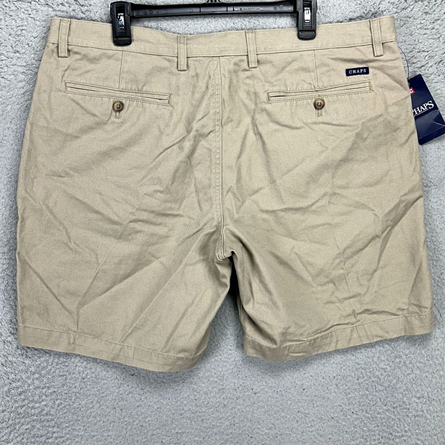 Chaps Chaps Mens Khaki Shorts 40 Flat Front Pockets Cotton Casual Vintage No Size US 40 / EU 56 - 2 Thumbnail