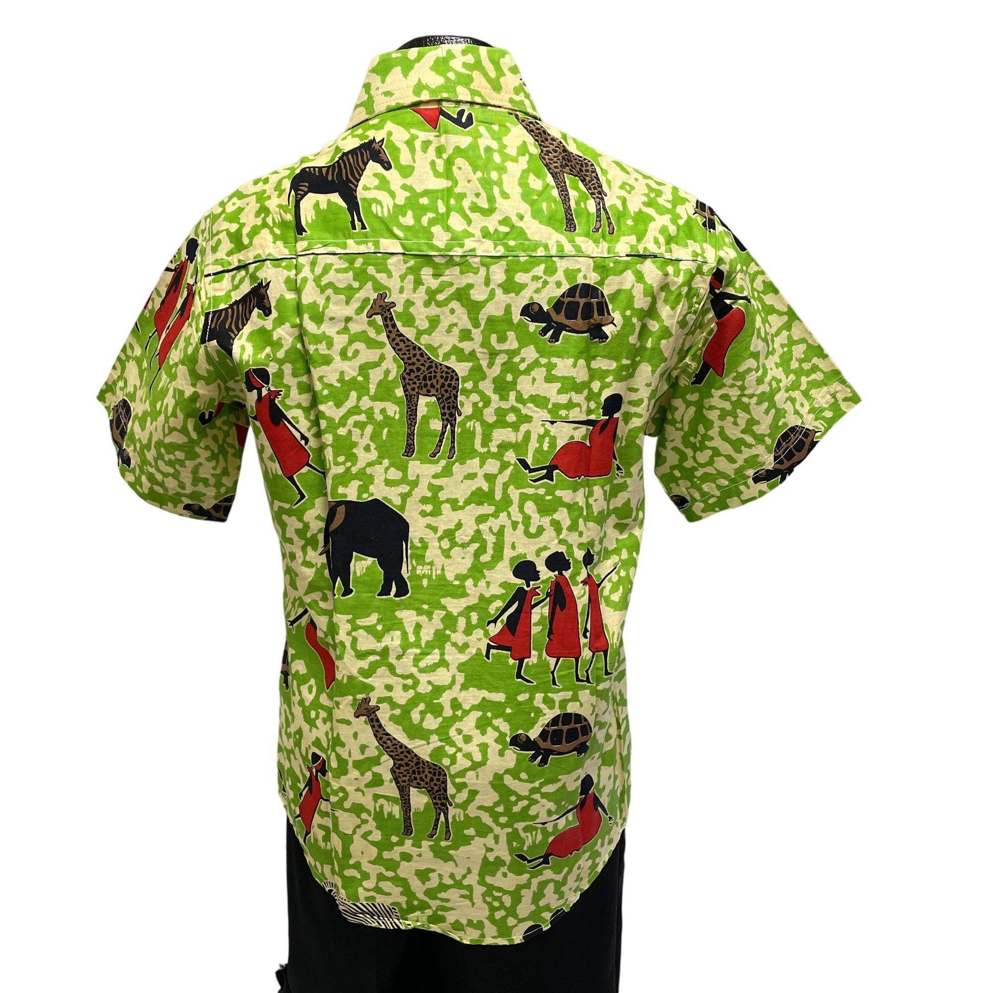 Other Vtg Custom AFRICAN TRIBAL Print ZULU Women WILDLIFE Shirt Size US L / EU 52-54 / 3 - 3 Thumbnail
