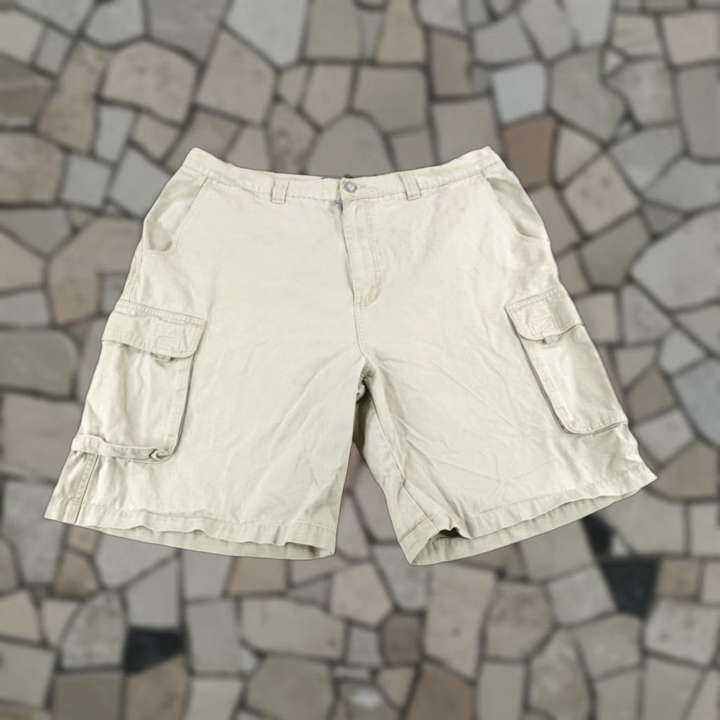 Quiksilver VINTAGE Quiksilver Cargo Shorts Mens 40 Beige Cotton Relaxed Fit Outdoor Casual Skate Surf Size US 39 - 1 Thumbnail