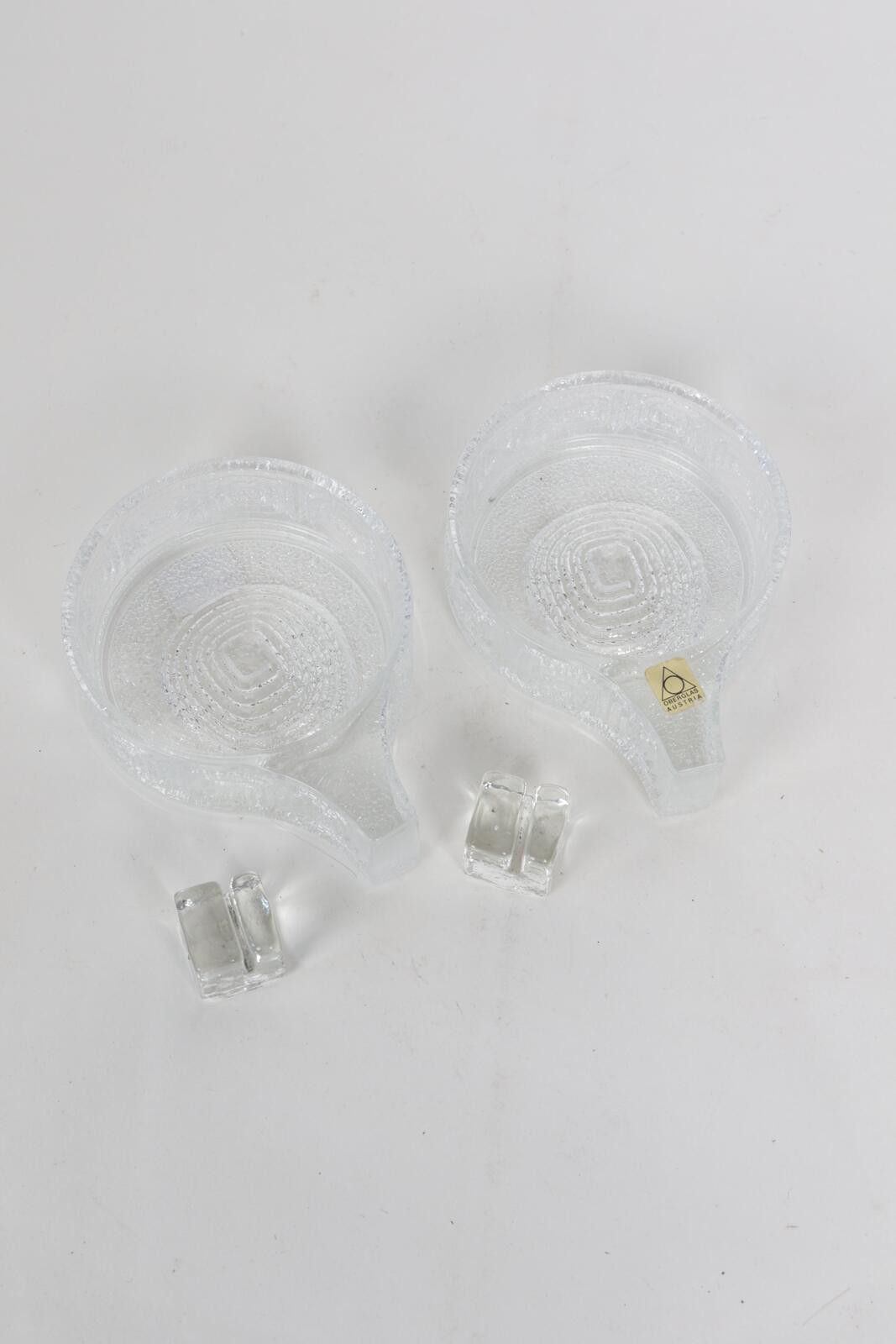 Other 70's Oberglas Austrian Mid Century Modern Crystal Trey Size ONE SIZE - 2 Thumbnail