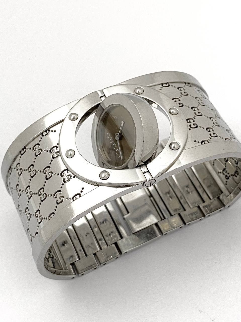 Gucci Gucci GG Logo Twirl Steel Quartz Bracelet Wrist Watch Y2K Size ONE SIZE - 11 Thumbnail