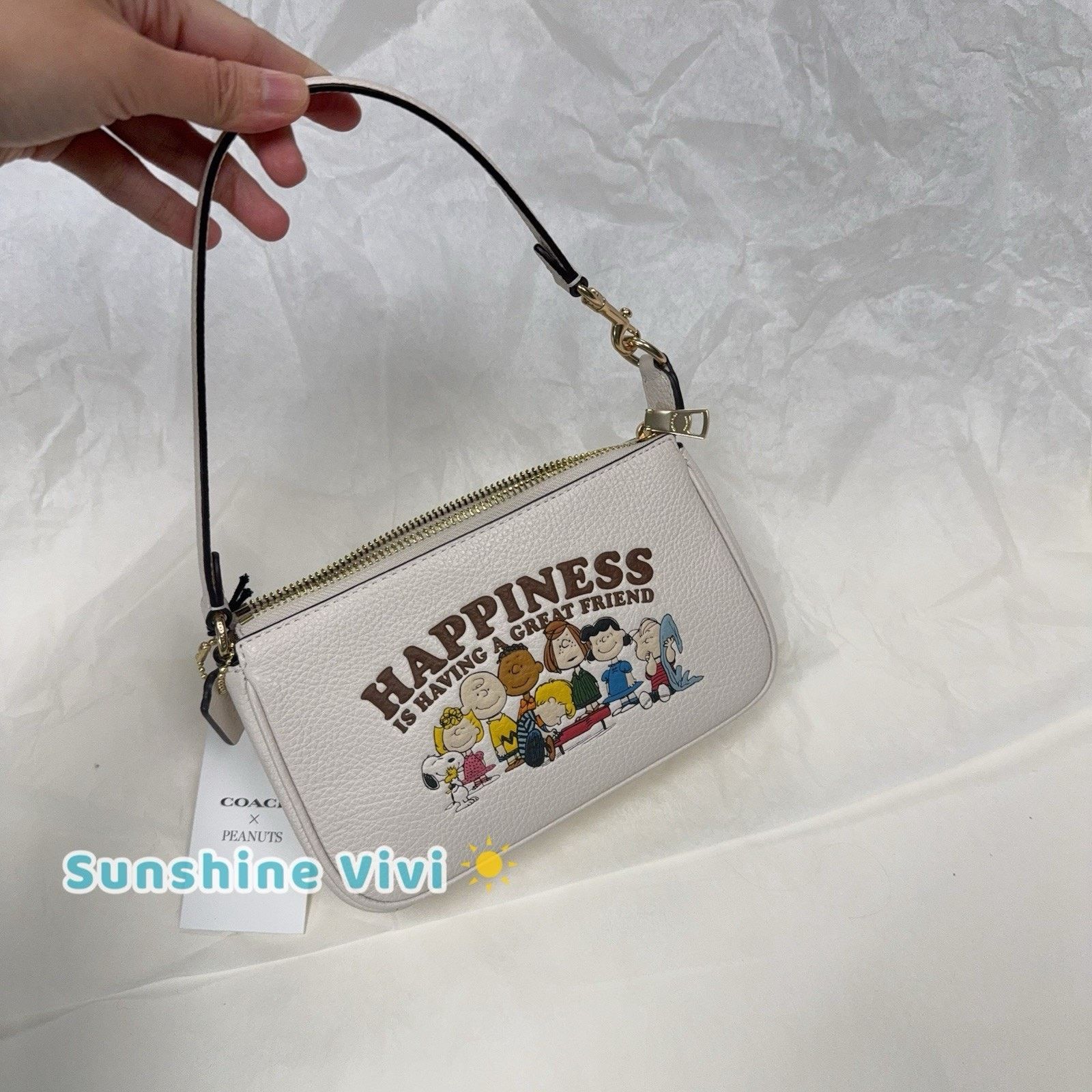 Coach NWT Limited Coach X Peanuts Nolita 19 CBM76 Gold/Chalk Size ONE SIZE - 6 Thumbnail