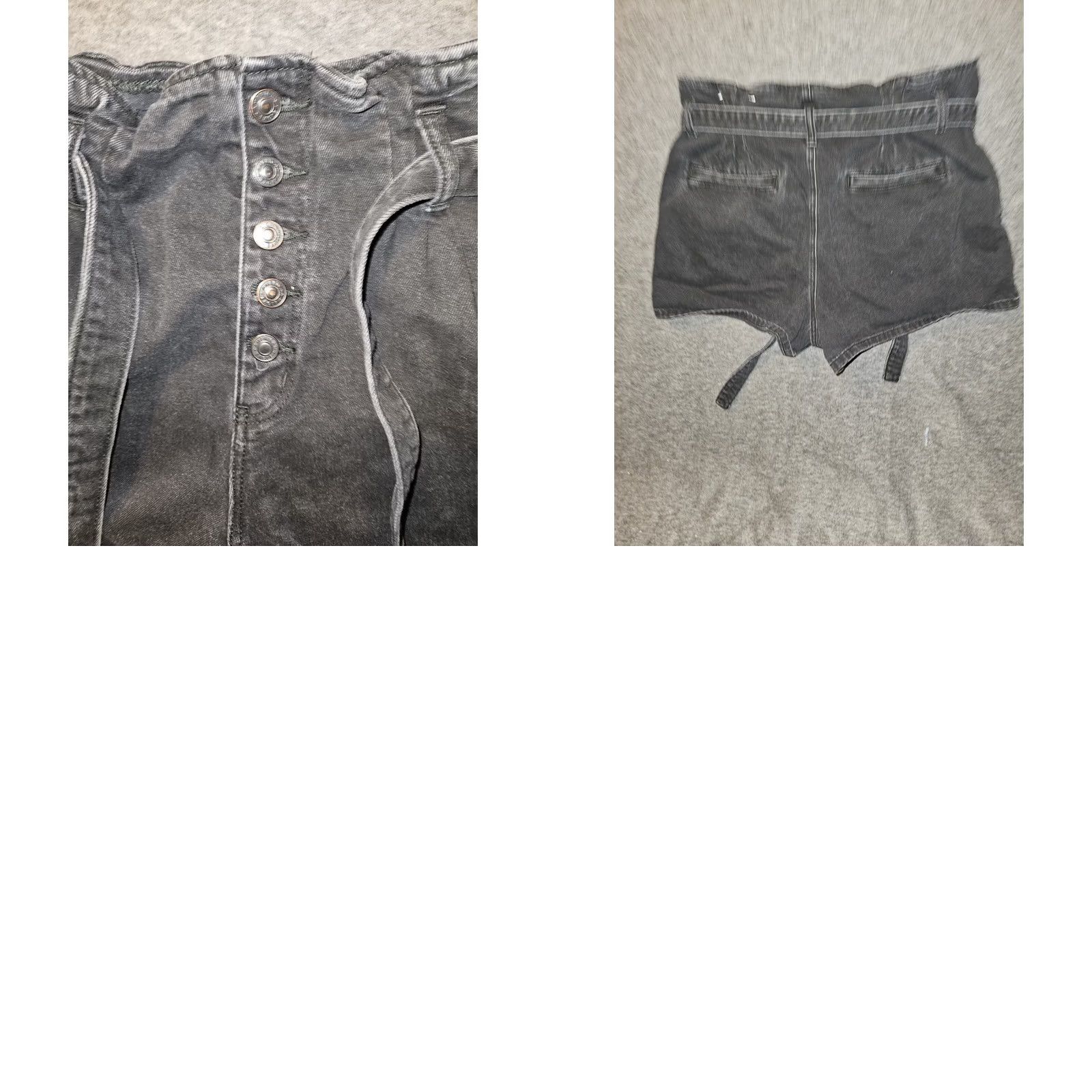 American Eagle Outfitters American Eagle Mom Shorts Women's Black Belted Button Fly Size 12 Preppy Size 34" / US 12 / IT 48 - 8 Thumbnail