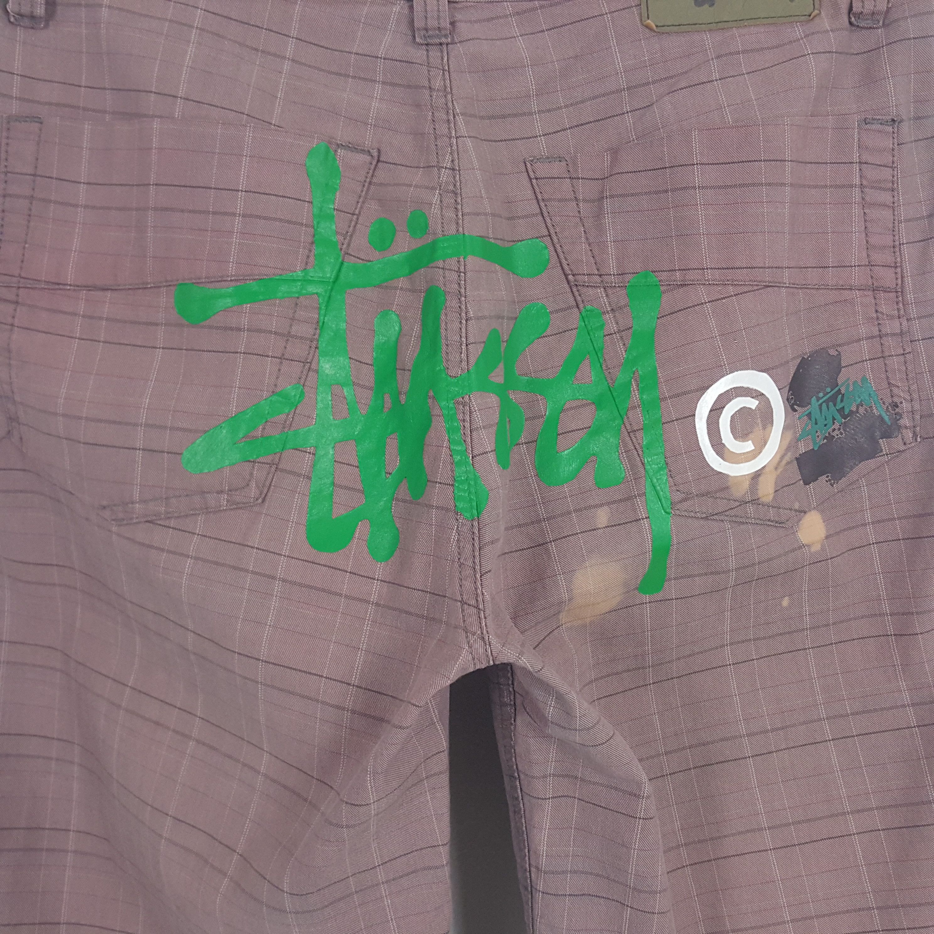 Stussy × Vintage Vintage Stussy Custom Big Logo Shorts Pants Size US 32 / EU 48 - 2 Thumbnail