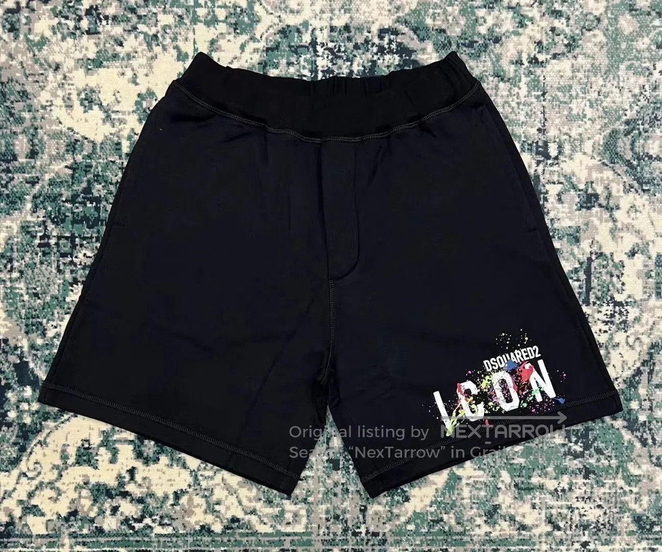 Dsquared2 Black ICON Graphic Print Casual Shorts. Size US 30 / EU 46 - 1 Thumbnail
