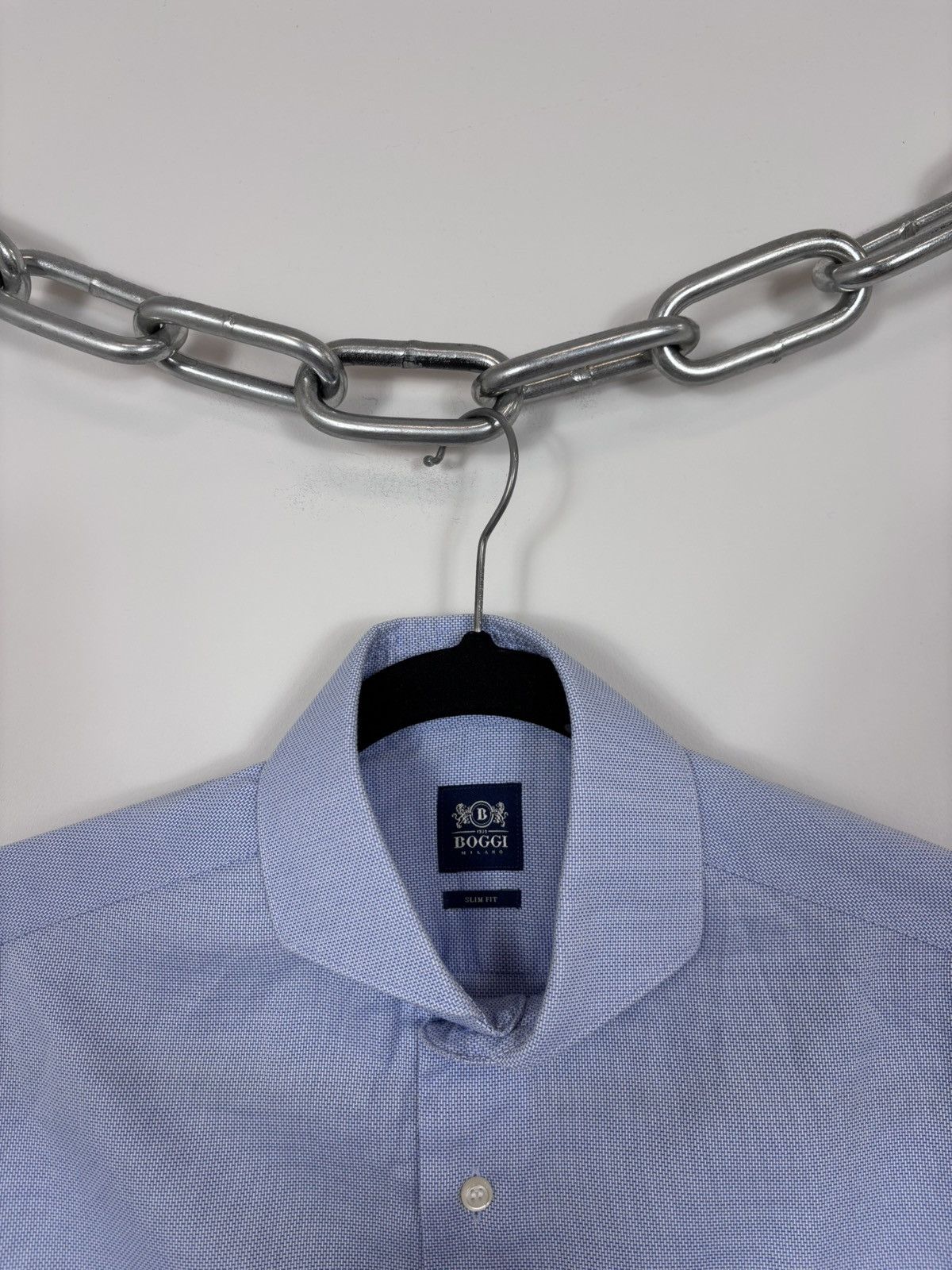 Boggi Boggi Milano Men’s Slim Fit Royal Oxford Button Up Shirt Size US S / EU 44-46 / 1 - 4 Thumbnail