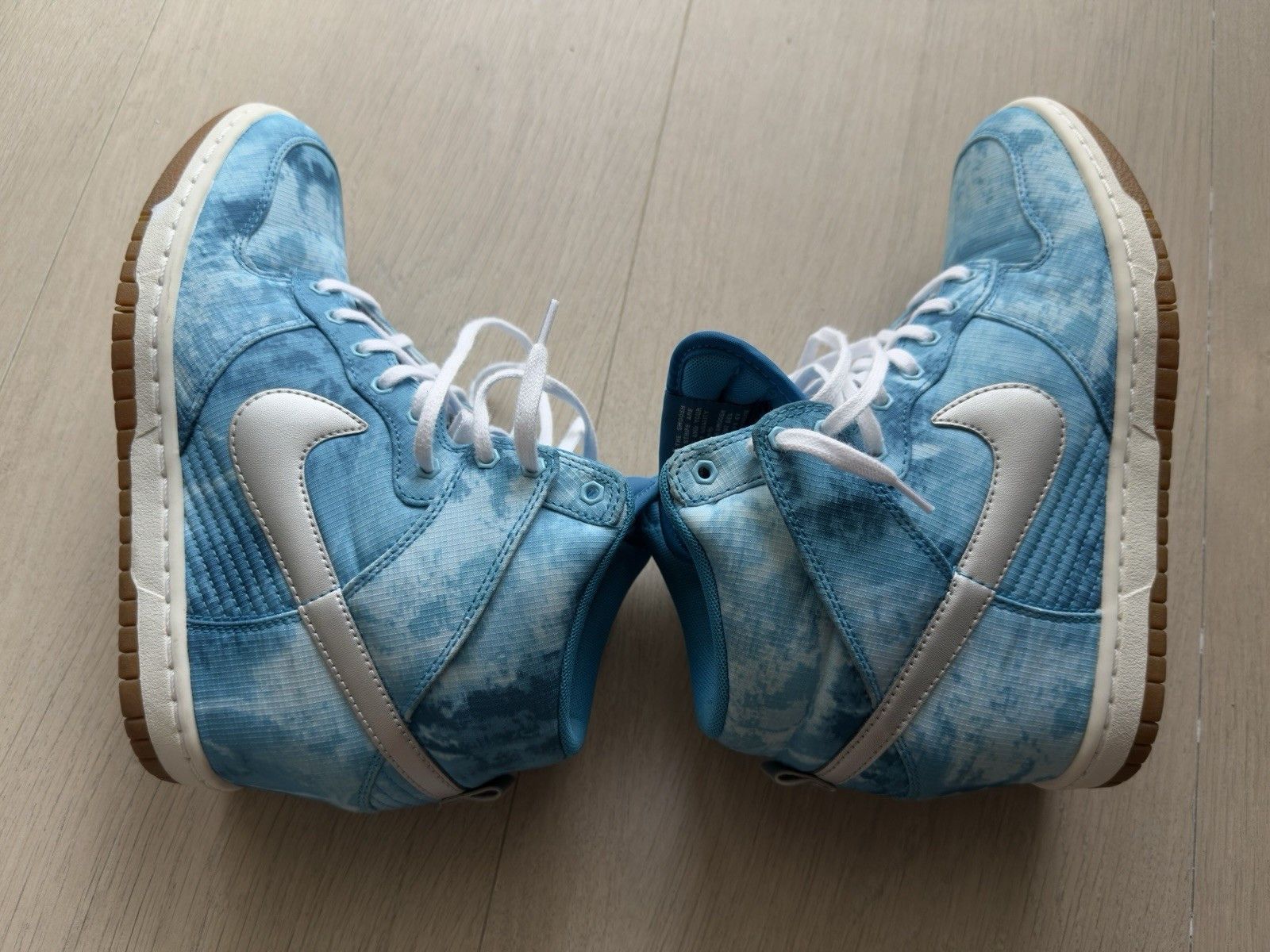 Nike vintage Nike Dunk Sky Print High Blue Water Print Sneaker Size US 7.5 / IT 37.5 - 13 Thumbnail