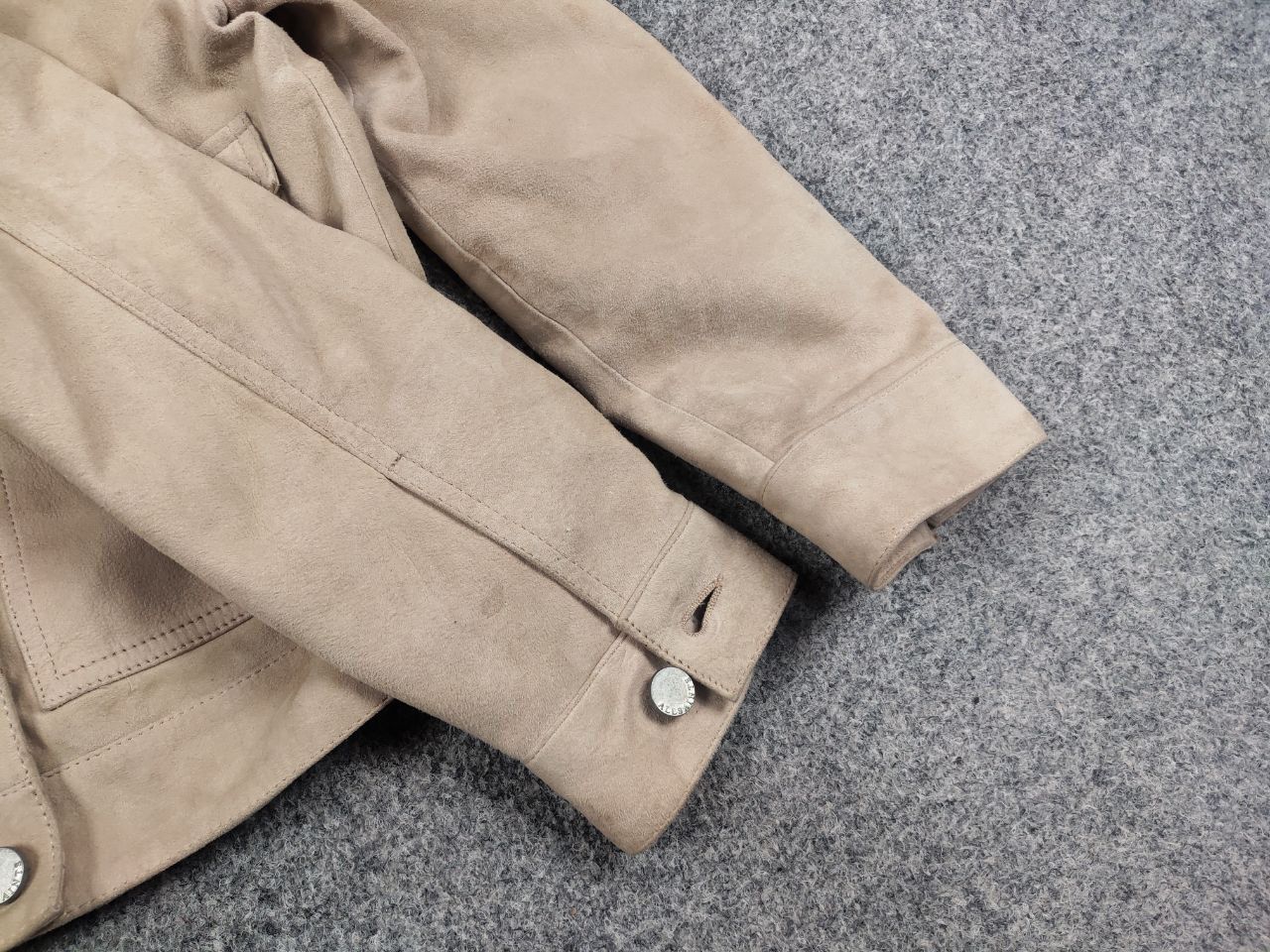 Allsaints Allsaints Sukes Suede Leather Dusty Pink Beige Jacket Size XS / US 0-2 / IT 36-38 - 12 Thumbnail