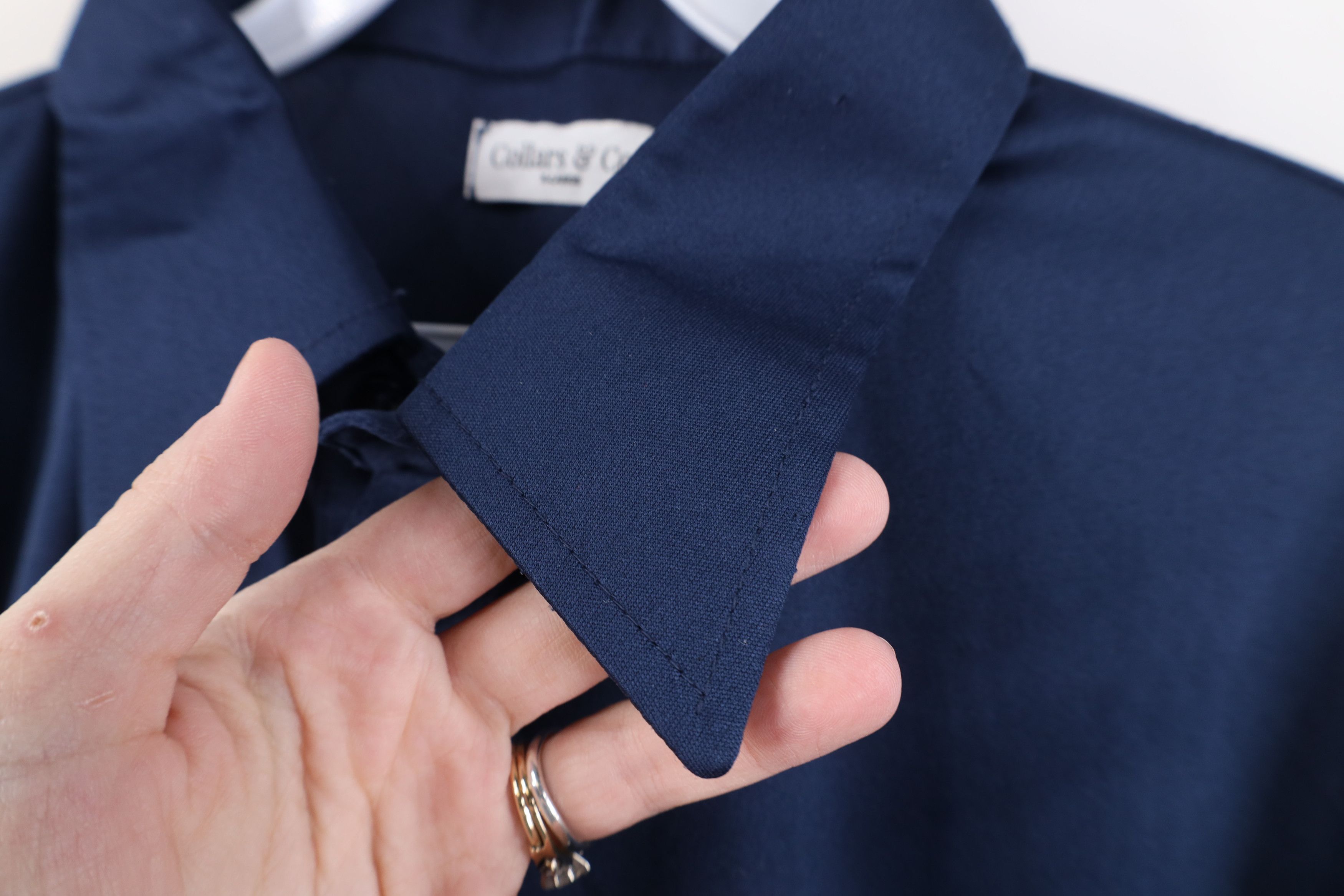 Vintage Collars and Co Performance Knit Golf Polo Shirt Navy Blue Size US XL / EU 56 / 4 - 6 Thumbnail