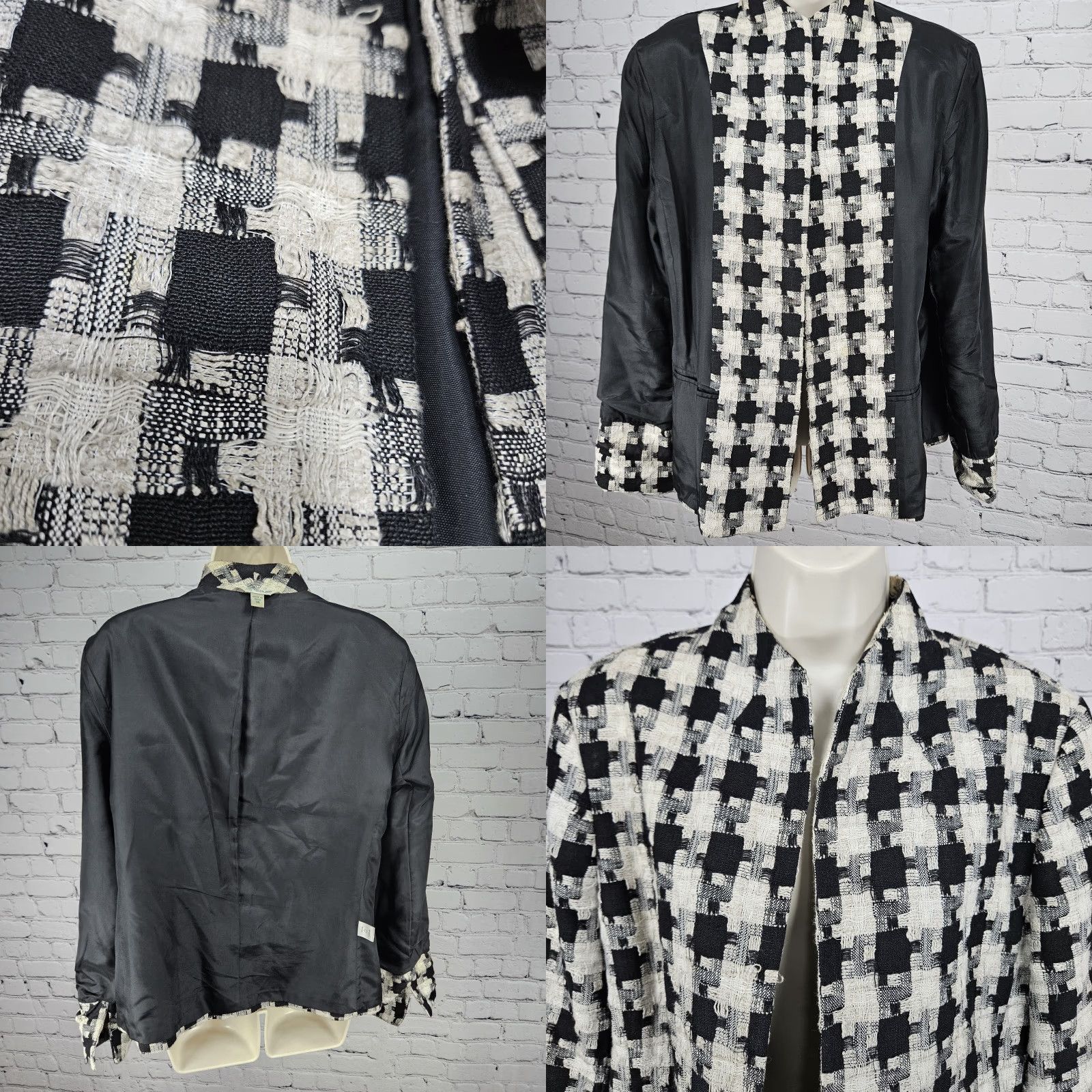 Austin Reed Vintage Austin Reed Black Ivory Linen Blend Check Jacket 14 User: Vintage Austin Reed Black Ivory Linen Blend Check Jacket 14 Size XL / US 12-14 / IT 48-50 - 8 Thumbnail