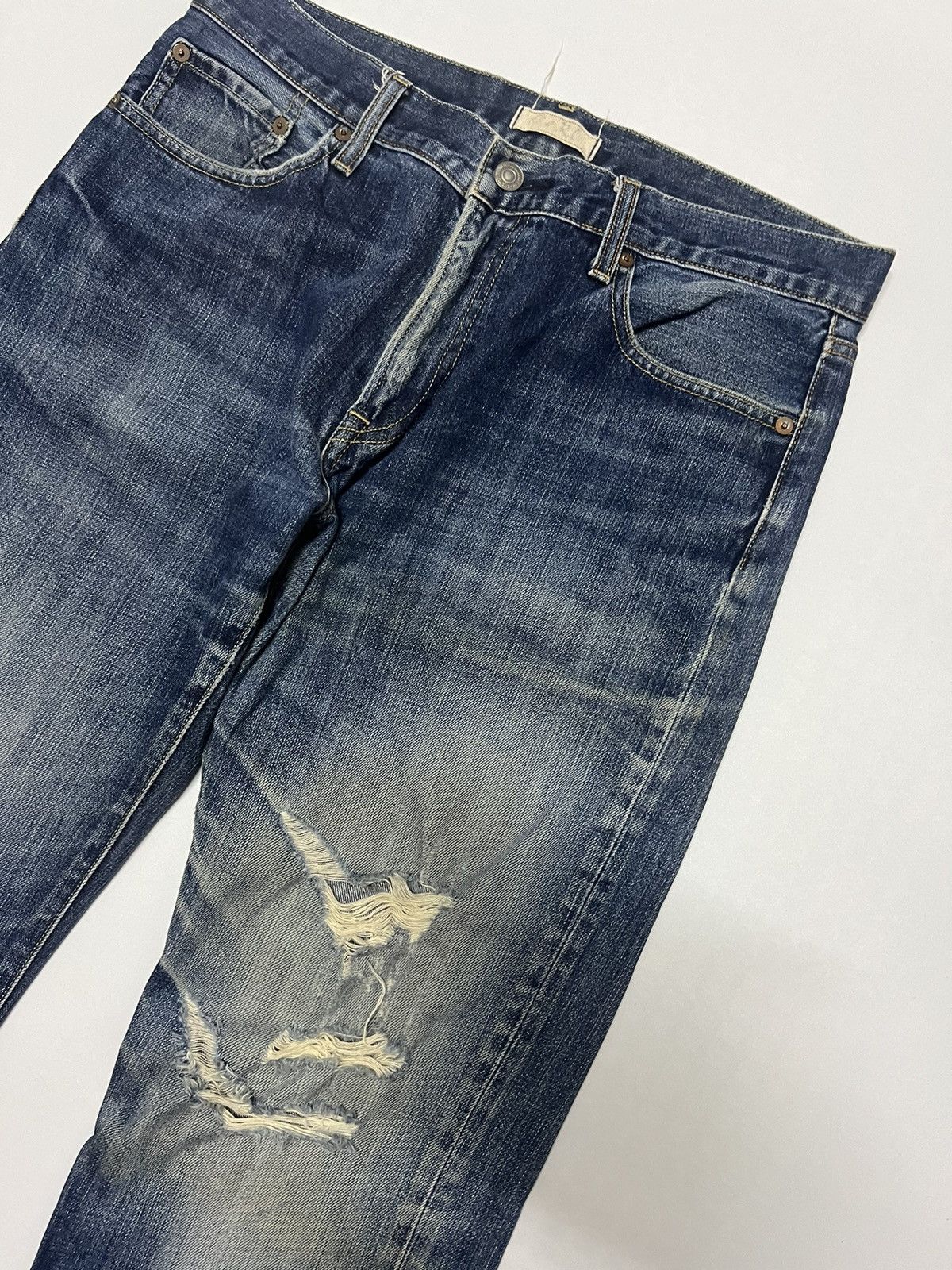 Uniqlo Vintage Uniqlo UJ Distressed Denim Size US 33 - 5 Thumbnail