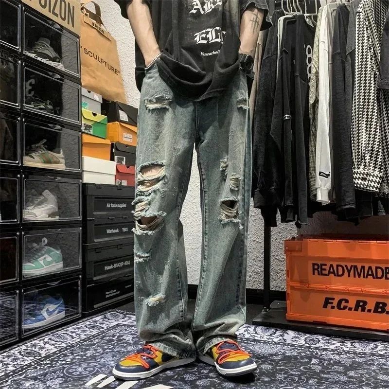 Japanese Brand × Jean Torn Holes Broken Jeans Size US 33 - 2 Thumbnail