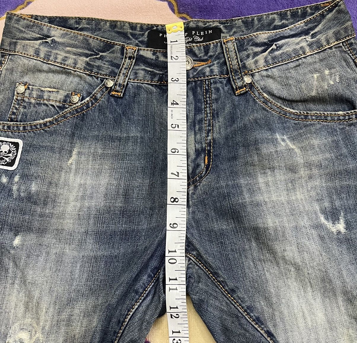 Philipp Plein ROEN x PHILIPP PLEIN Distressed Denim x Skulls Size US 30 / EU 46 - 16 Thumbnail