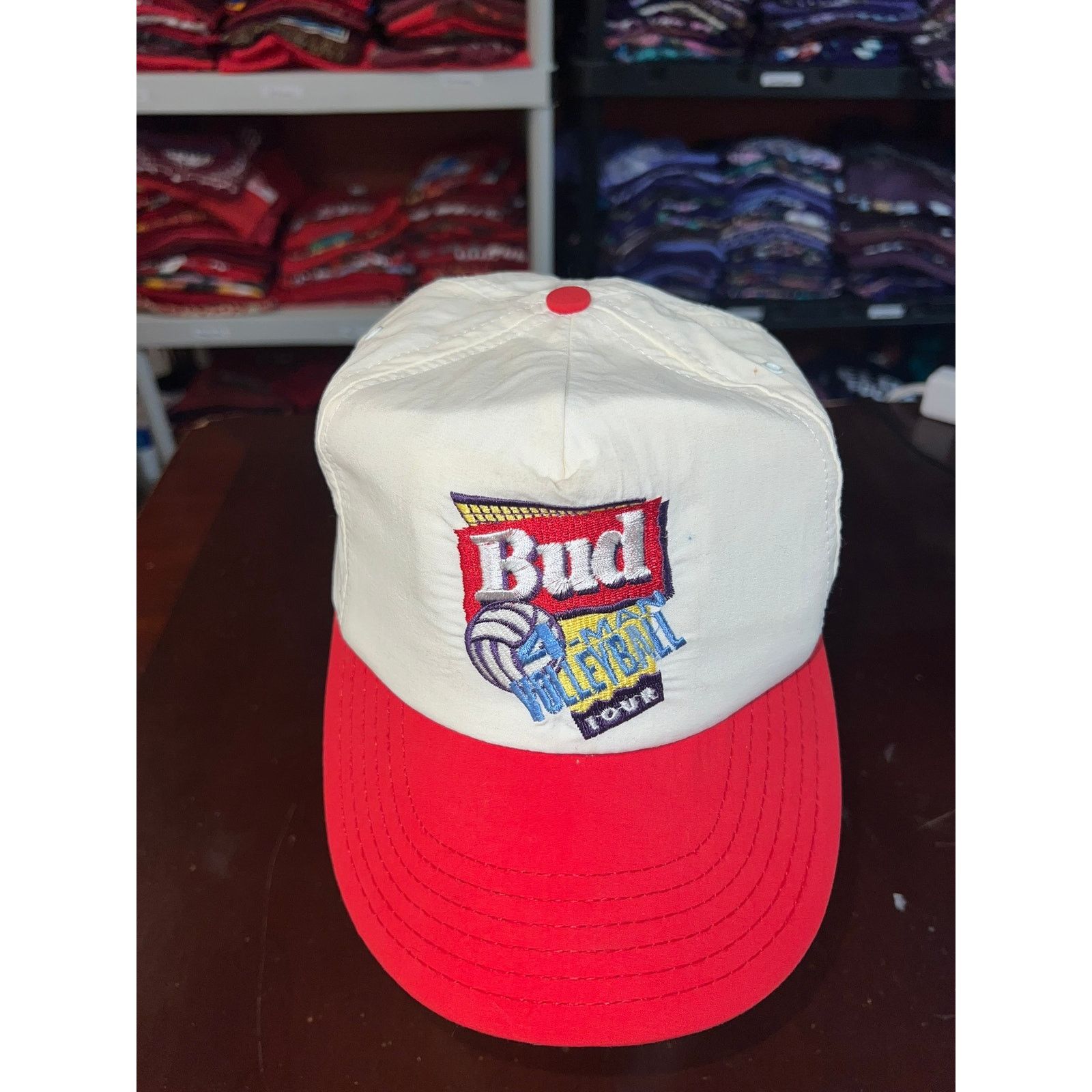 Vintage Vintage Budweiser Snapback 4 Man Volleyball Tour Hat Cap VTG Size ONE SIZE - 3 Thumbnail