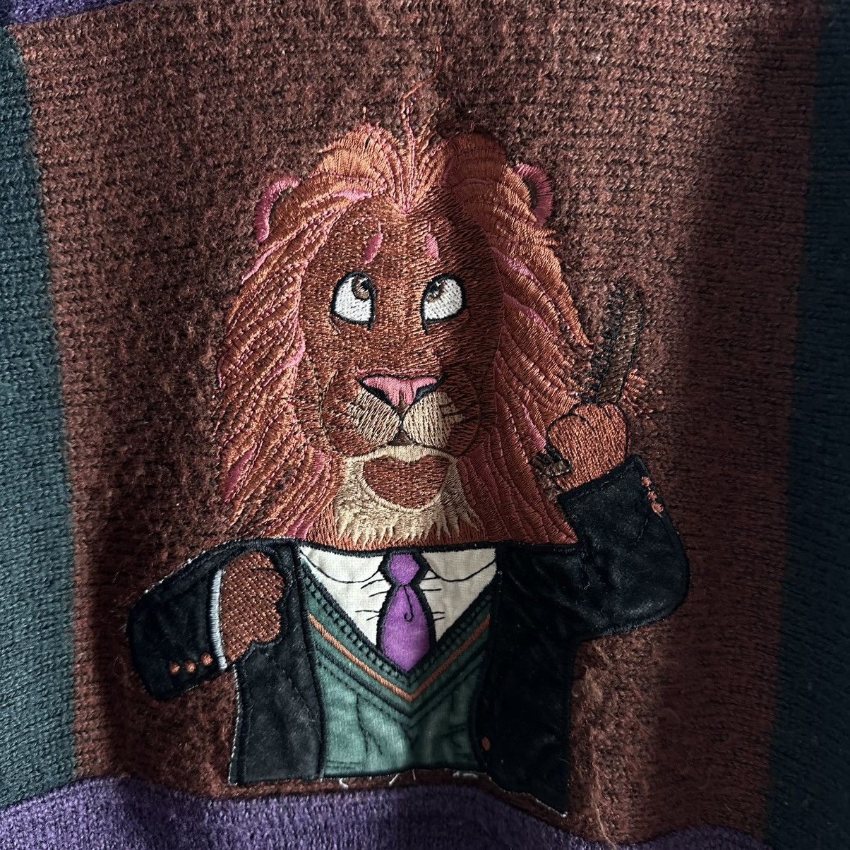 Liberty Liberty Sweaters Vintage Rare Lion PRL Wool Size US L / EU 52-54 / 3 - 3 Thumbnail