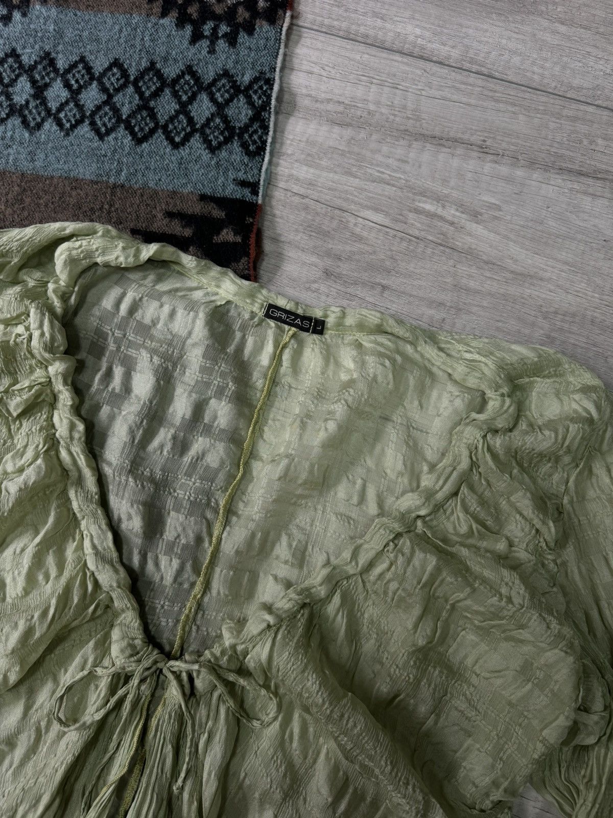 Other Vintage Grizas 100% Silk Blouse Shirt Size L / US 10 / IT 46 - 2 Thumbnail