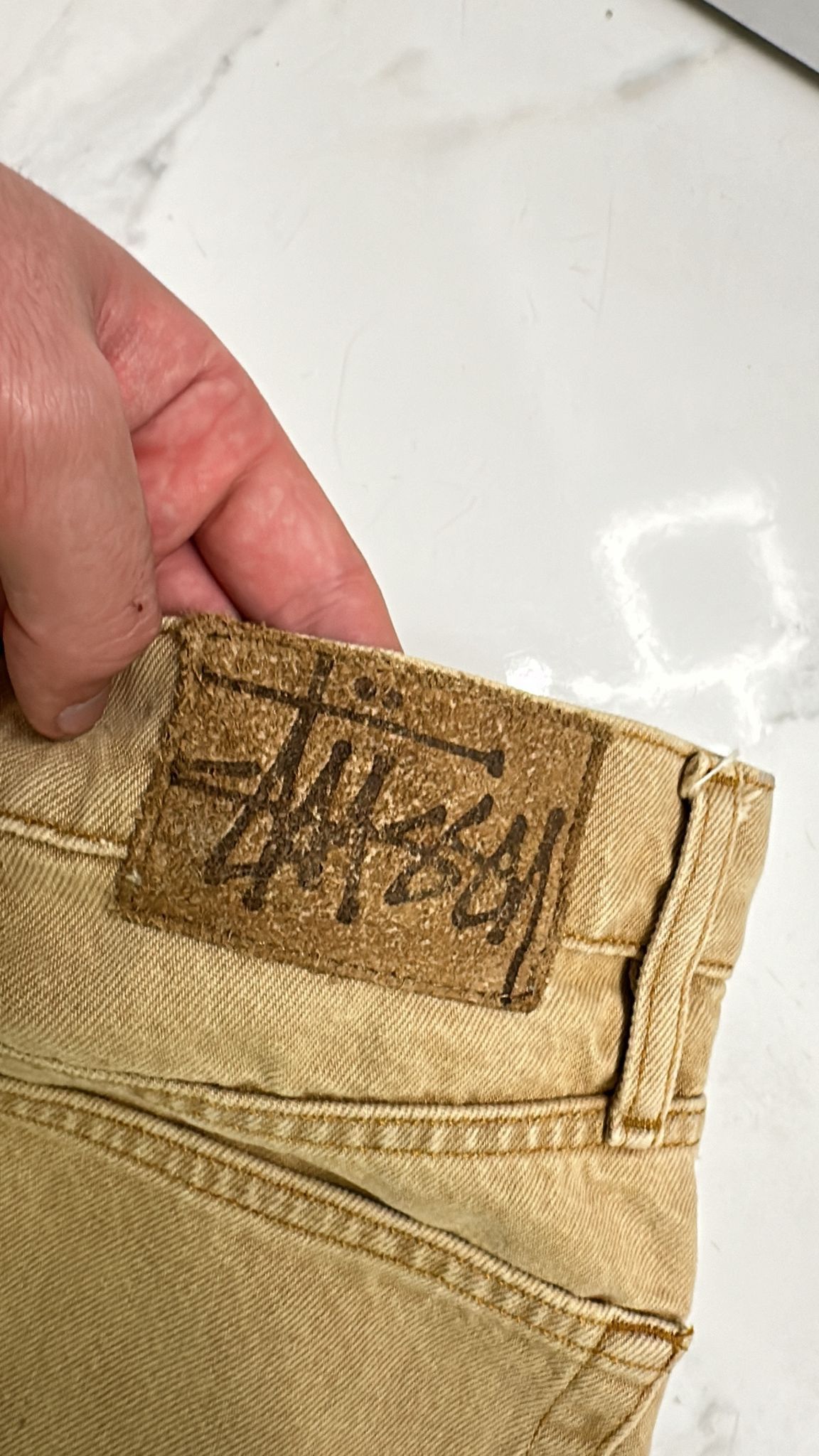 Stussy × Vintage Stüssy Classic Jean Sand Size 31 Size US 31 - 6 Thumbnail