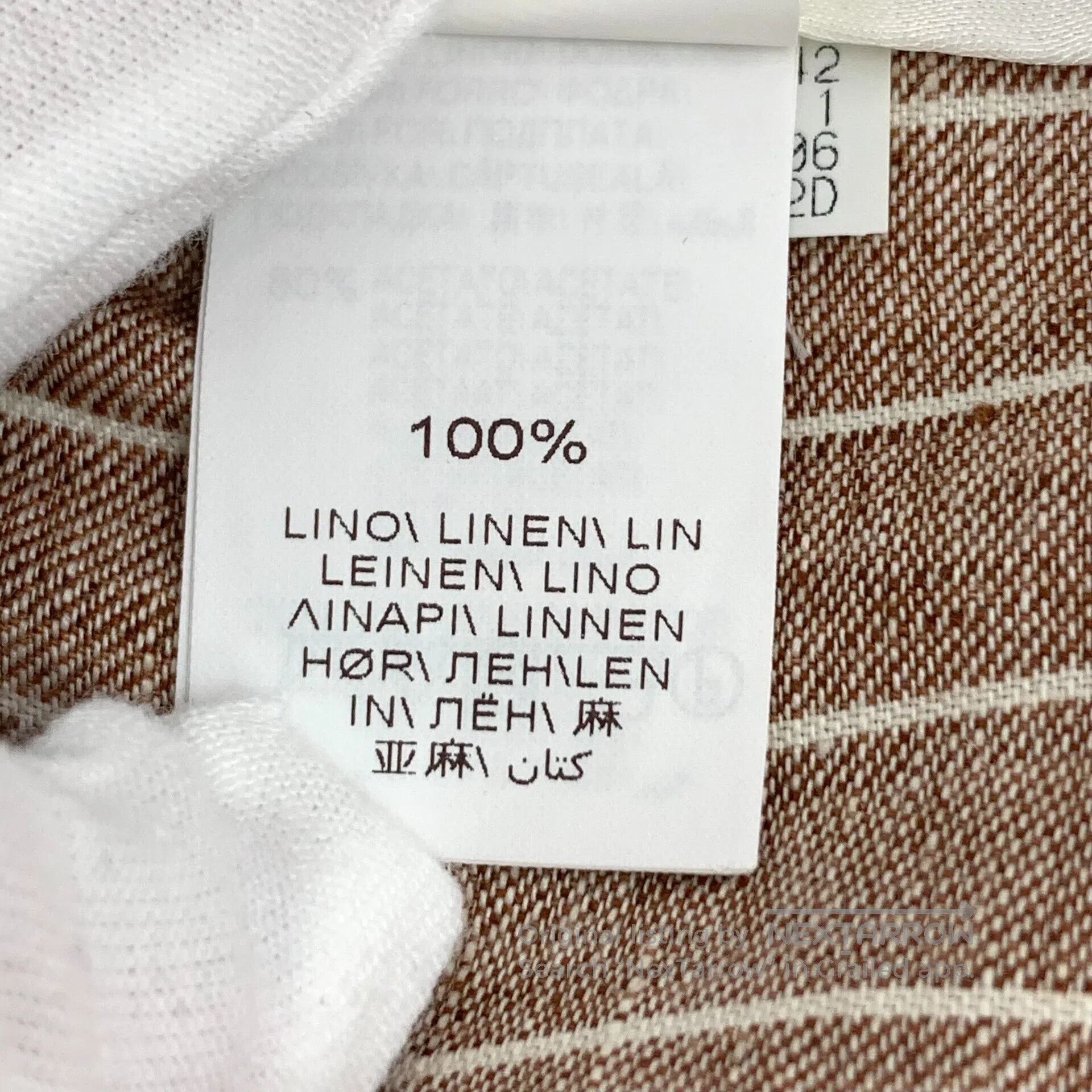 Brunello Cucinelli Brunello Cucinelli Brown Vertical Stripe Linen Double Brea Size US XXS / EU 40 - 8 Thumbnail