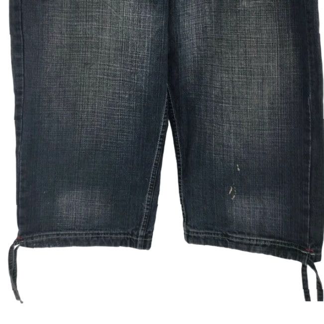 Denime Royal Blue Stonewashed Denim Cropped Jeans Women's 38 Regular Blue Cropped 5-Pocket High Rise Vintage Jeans Womens Size 26" / US 2 / IT 38 - 5 Thumbnail