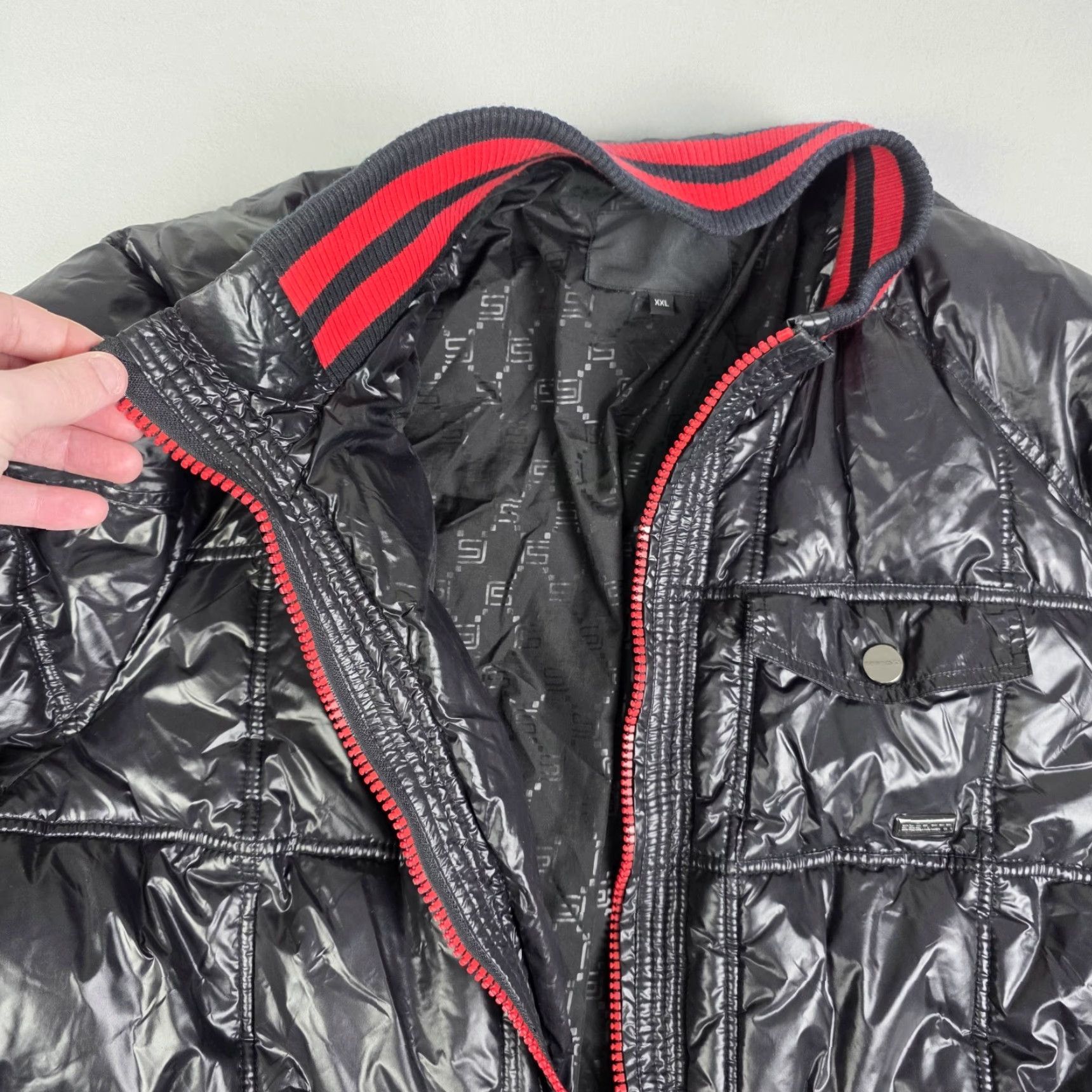 Sean John VINTAGE Sean John Puffer Jacket Mens 2XL Black Red Shiny Hip Hop Streetwear Size US XXL / EU 58 / 5 - 6 Thumbnail