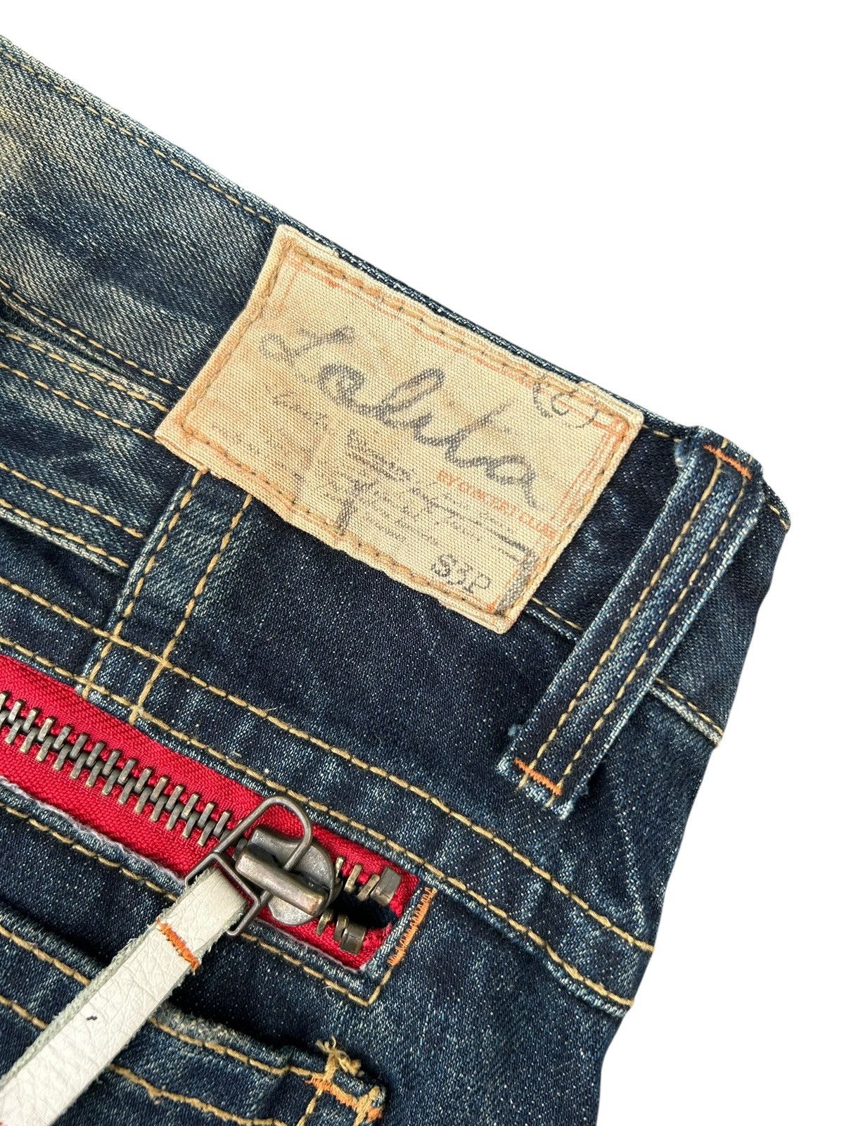 If Six Was Nine Lolita Buckle Back Japanese Brand Distressed Denim Jeans Size US 34 / EU 50 - 7 Thumbnail