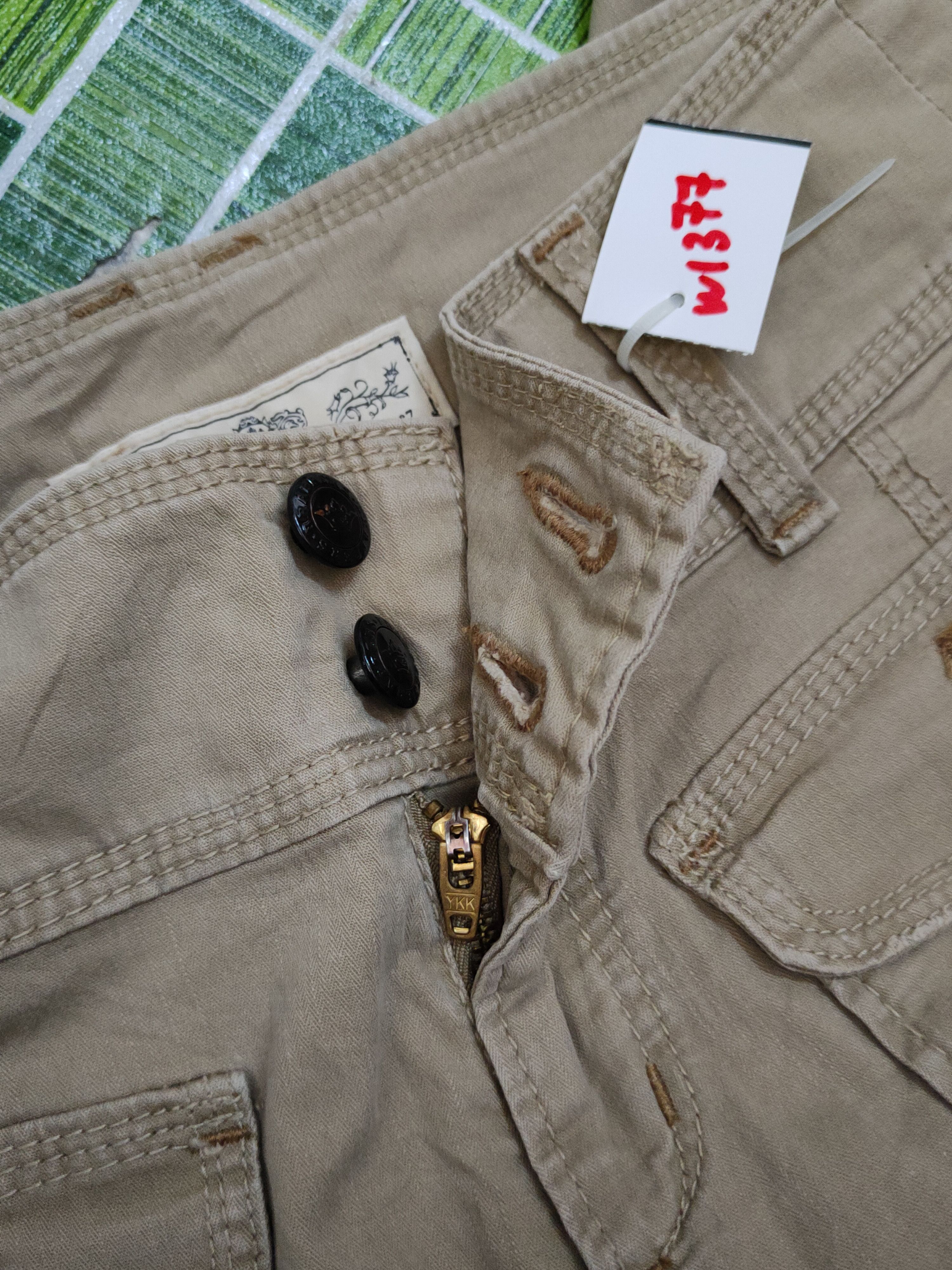 Japanese Brand Brappers Beige Multipocket utility Cargo Pants #W1377 Size 27" / US 4 / IT 40 - 14 Thumbnail