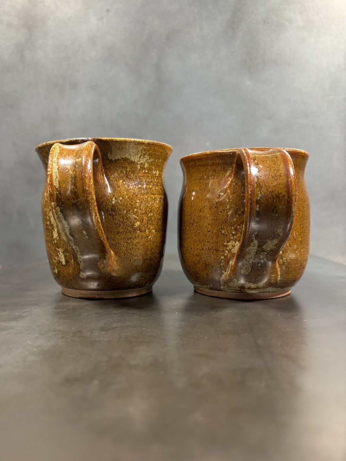 Vintage 1970s Stoneware Mugs Cobalt Pottery Canada Novelty Faces Cup Size ONE SIZE - 13 Thumbnail