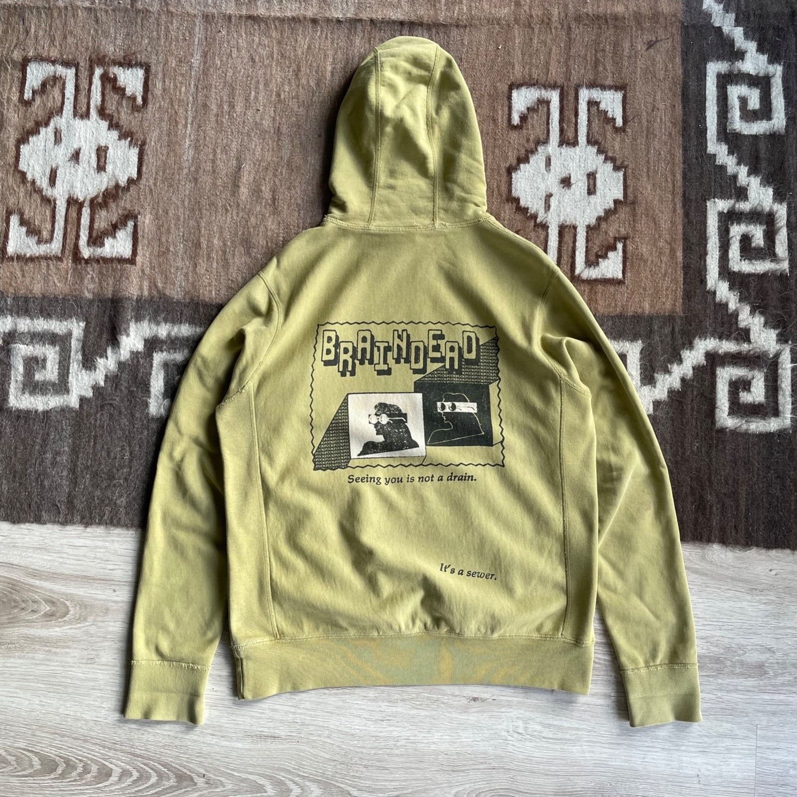 Brain Dead Brain Dead x NTS Radio “Ear Worms Only” Hoodie size L