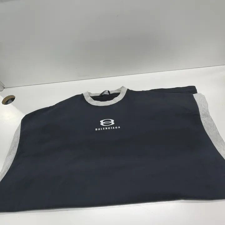 Balenciaga Balenciaga Balenciaga Gray Ruffled Cotton Short Sleeve Shi Size US S / EU 44-46 / 1 - 4 Thumbnail