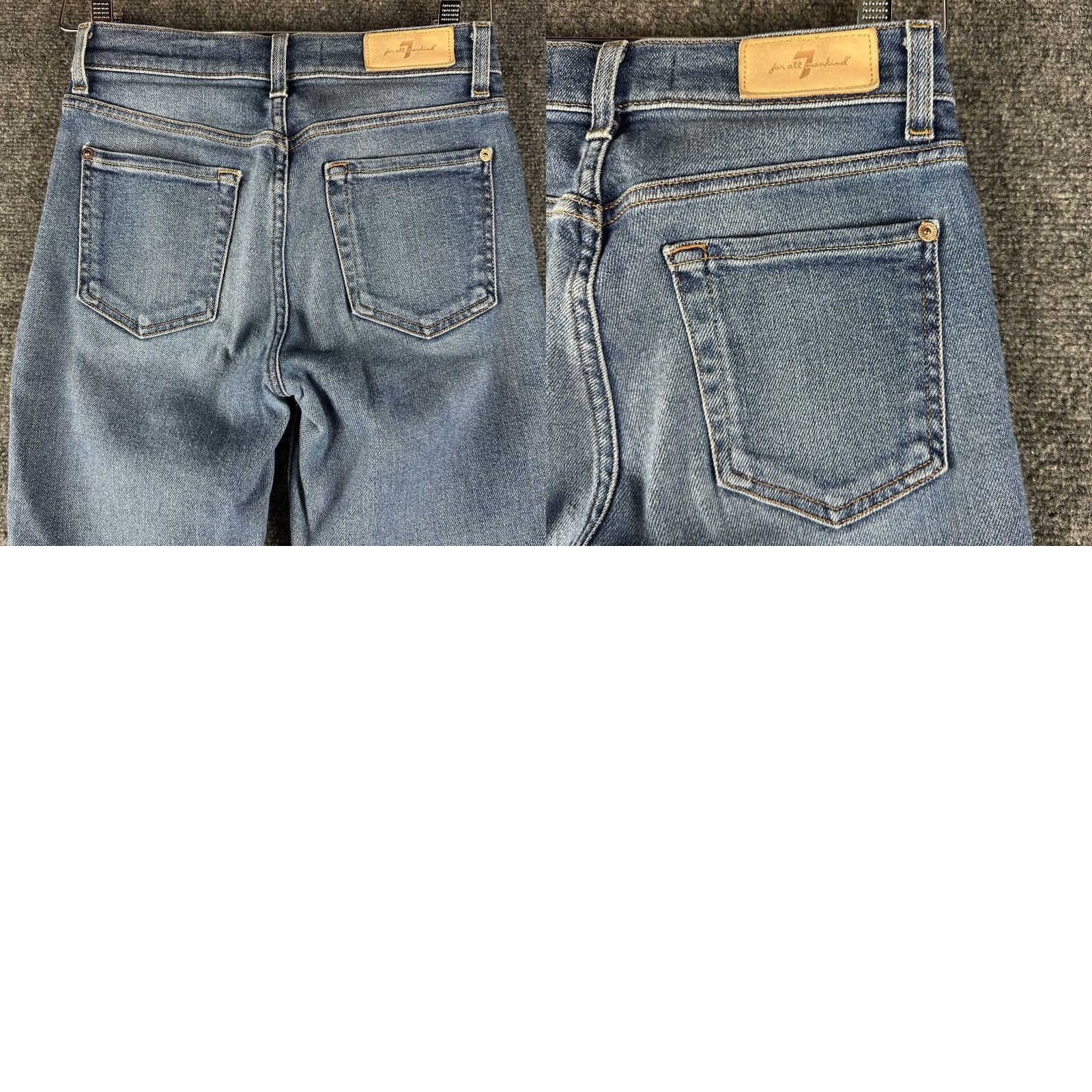 7 For All Mankind 7 For All Mankind Jeans Womens 25 The Ankle Skinny Cotton Stretch Pockets Blue Denim 5-Pocket Design Regular Mid Rise Adult Womens Size 42" / US 20 - 8 Thumbnail