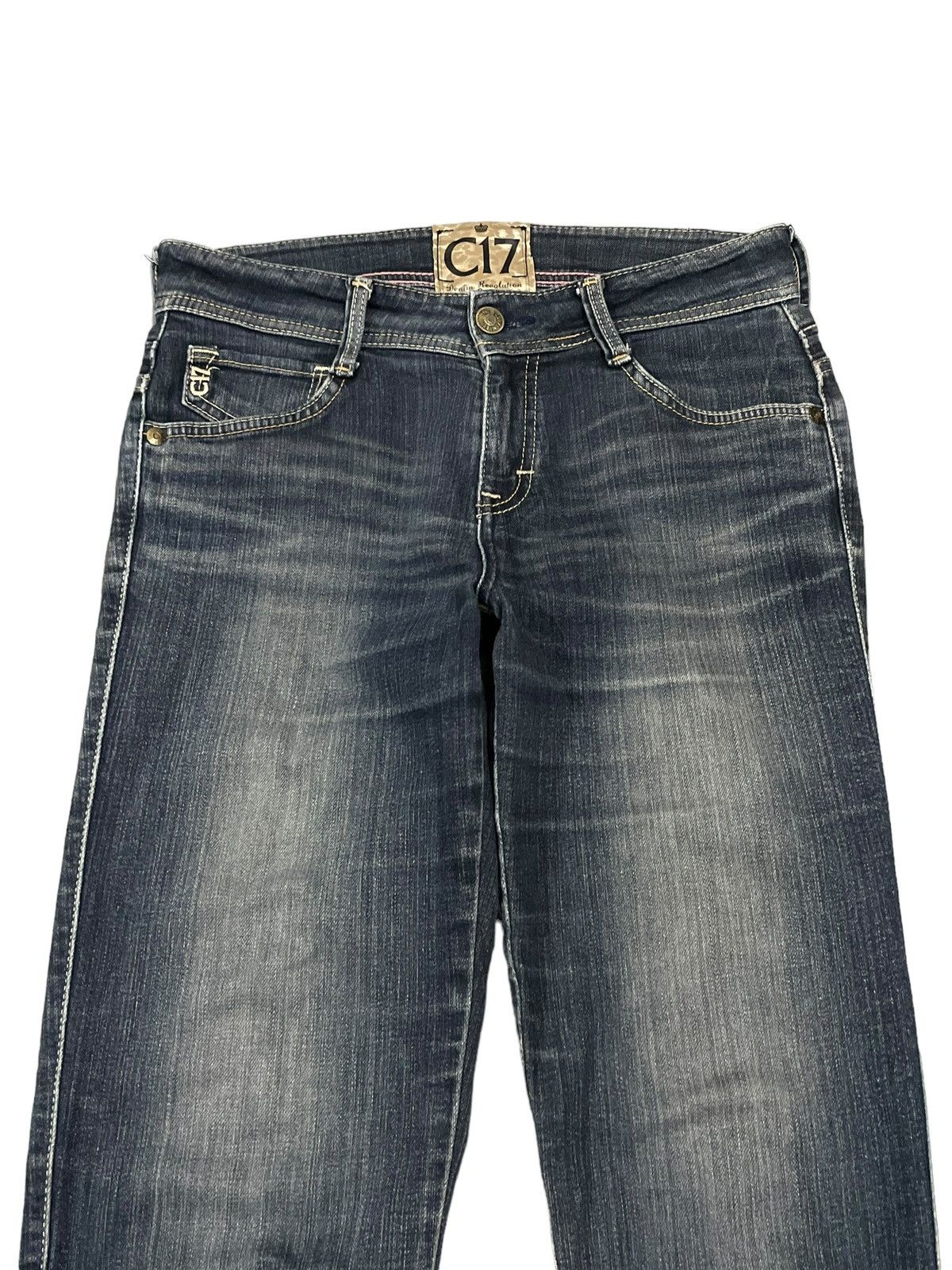 Mizra Jeans Kyoto Vintage Japanese Brand Wide Leg Style Fade Wash Flared Jeans Size 31" - 2 Thumbnail