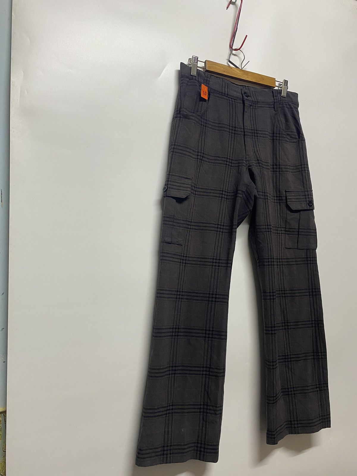 Designer × Japanese Brand Ignio Pants Womens Brown Plaid Cargo Multi Pocket Japanese Size 32" / US 10 / IT 46 - 3 Thumbnail