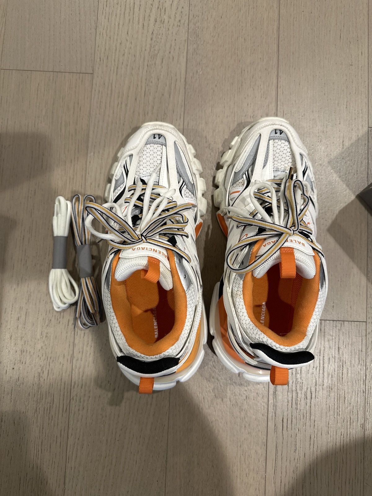 Orange balenciaga track sneakers best sale