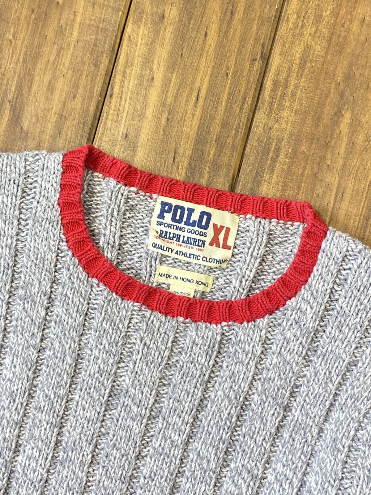 Polo Ralph Lauren × Vintage Vintage 1991 Polo Ralph Lauren sporting goods sweater Size US XL / EU 56 / 4 - 4 Thumbnail