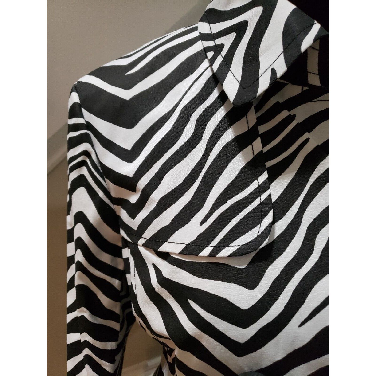 Other Grace Elements Zebra Print Double Breasted Trench Jacket M Size M / US 6-8 / IT 42-44 - 4 Thumbnail