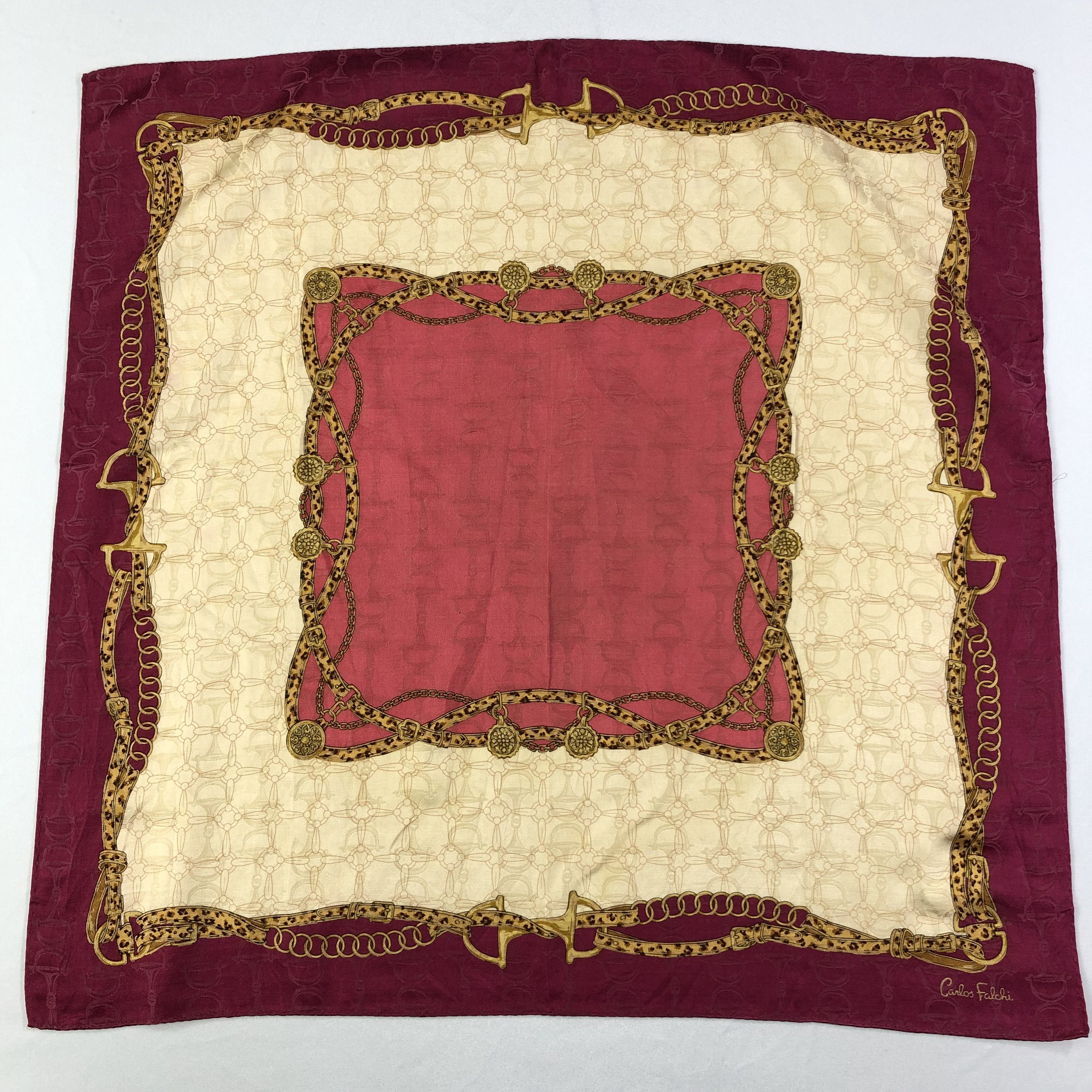Vintage Vintage Carlos Falchi Silk Scarf Size ONE SIZE - 2 Thumbnail