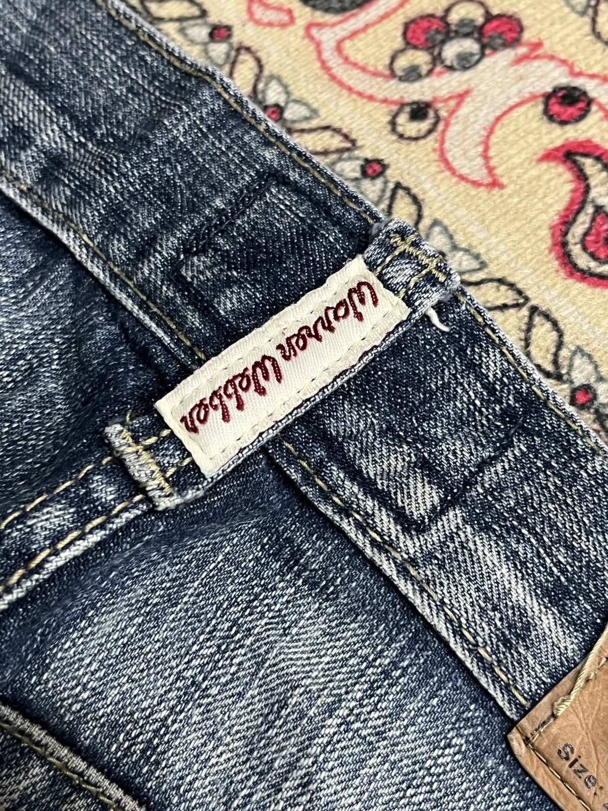 Who Decides War Warren Webber Studded Pocket Antelope Patches Blue Jeans Size US 28 / EU 44 - 10 Thumbnail