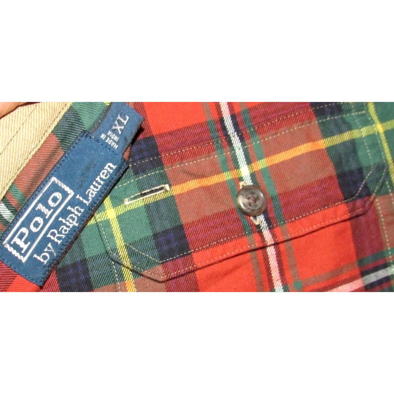 Ralph Lauren Vtg Polo Ralph Lauren Plaid Long Sleeve Shooting Shirt XL Mens Size US XL / EU 56 / 4 - 3 Thumbnail