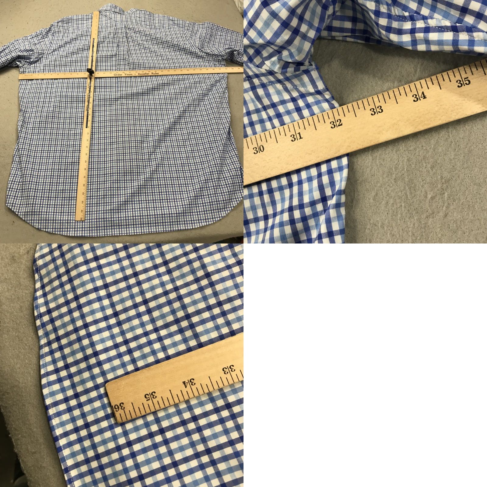 Ralph Lauren Ralph Lauren Shirt Mens 3XLT Tall Blue Check Performance Stretch Casual Button Up Shirt Size US XXL / EU 58 / 5 - 8 Thumbnail