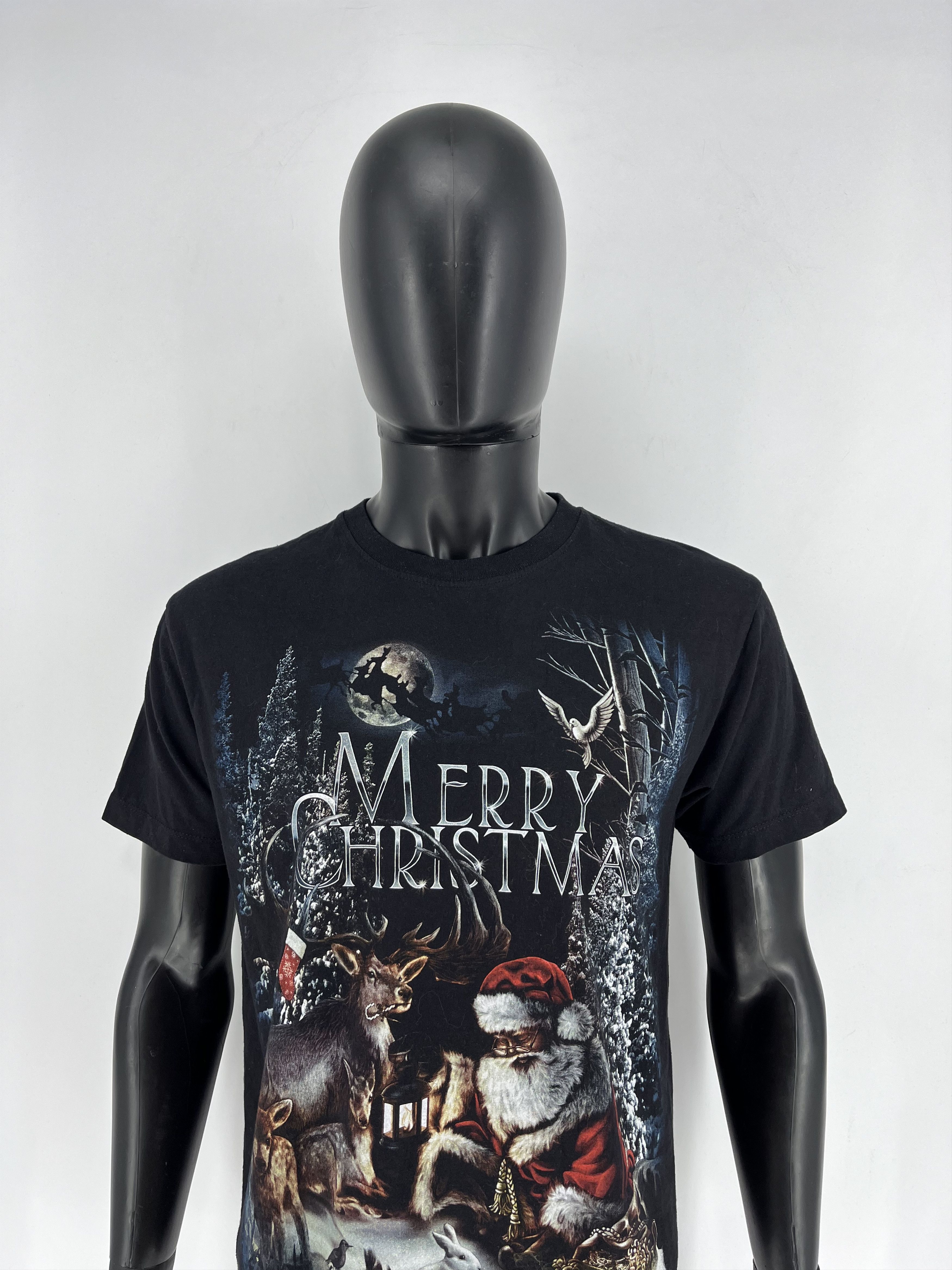Band Tees × Vintage Vintage Y2K Merry Christmas WILD Hevy Matal Streetwear Size US M / EU 48-50 / 2 - 1 Thumbnail