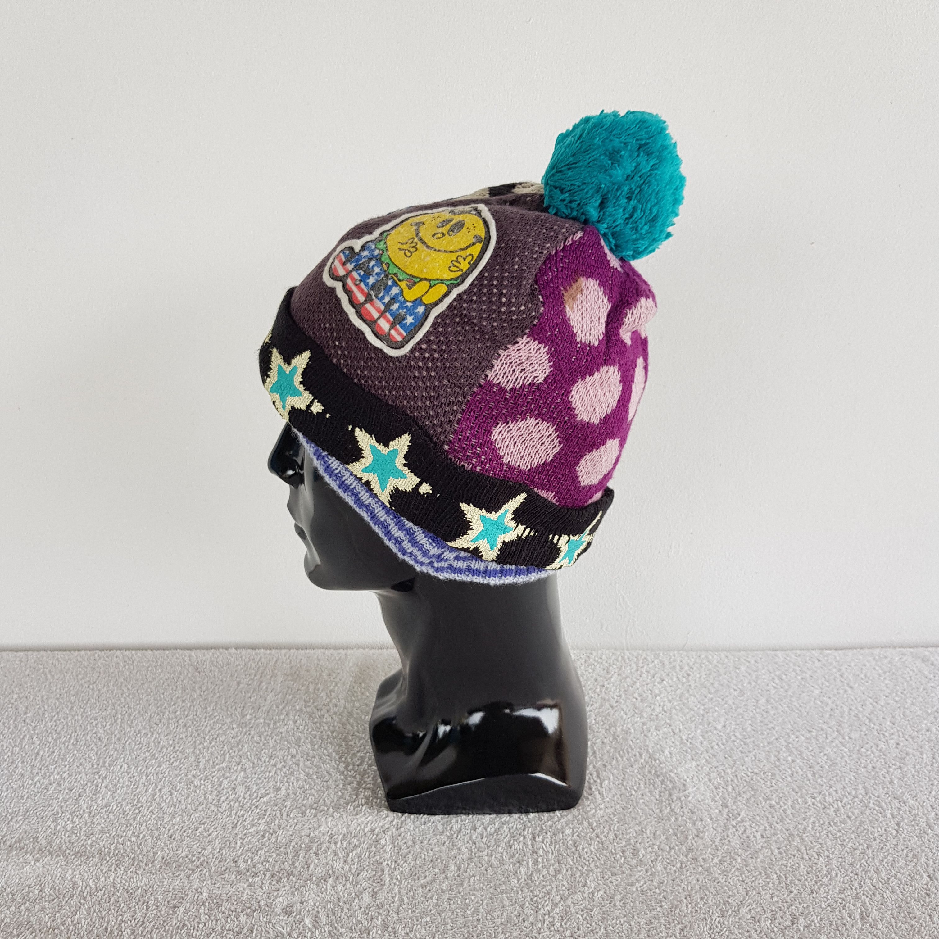 Grand Slam Vintage Woodstock Beanie Doubleside Pom Pom Snow Cap Hats. Size ONE SIZE - 5 Thumbnail