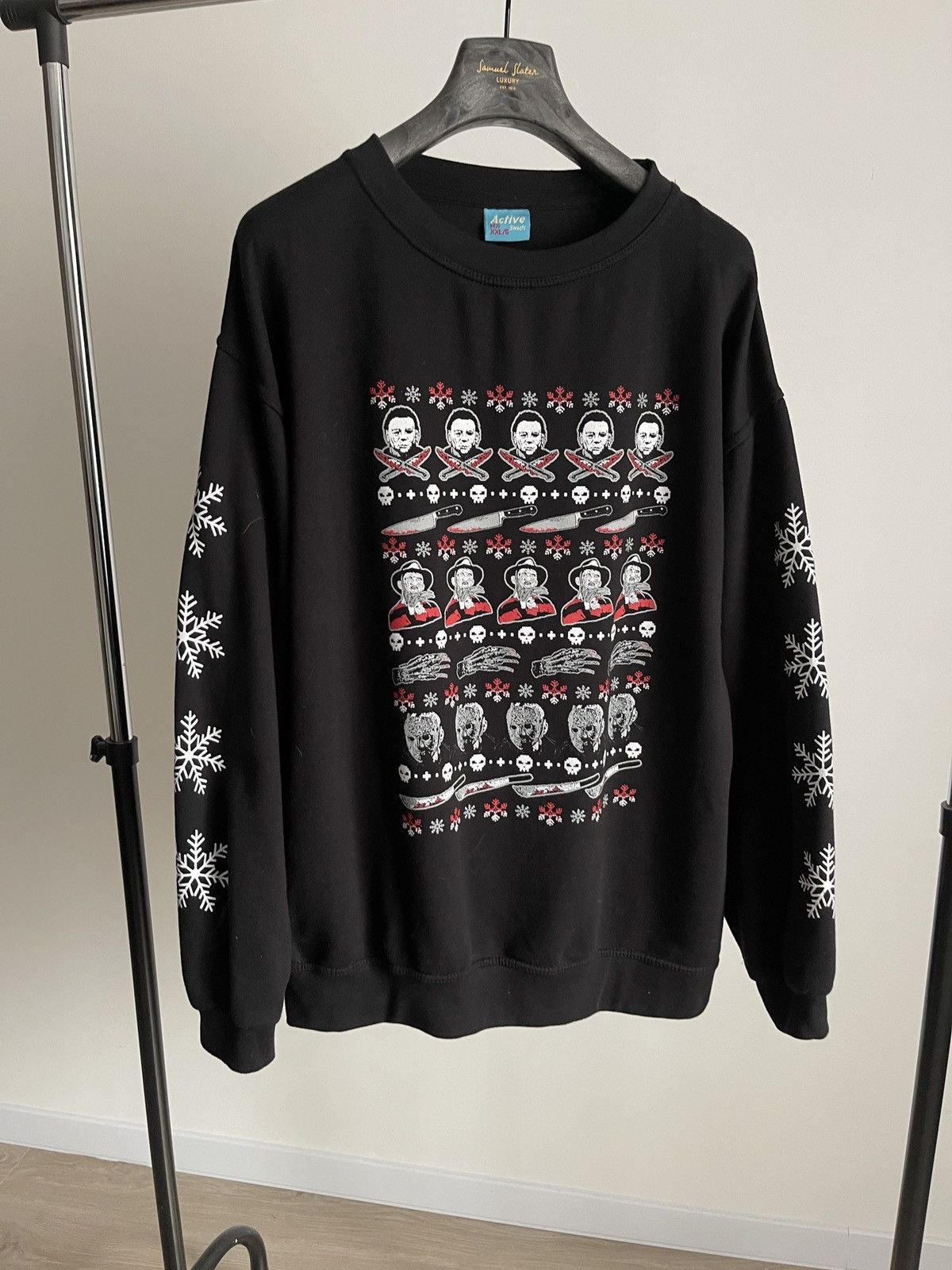 Vintage Horror Icons Christmas Sweatshirt Myers Freddy Halloween XXL Size US XXL / EU 58 / 5 - 1 Thumbnail