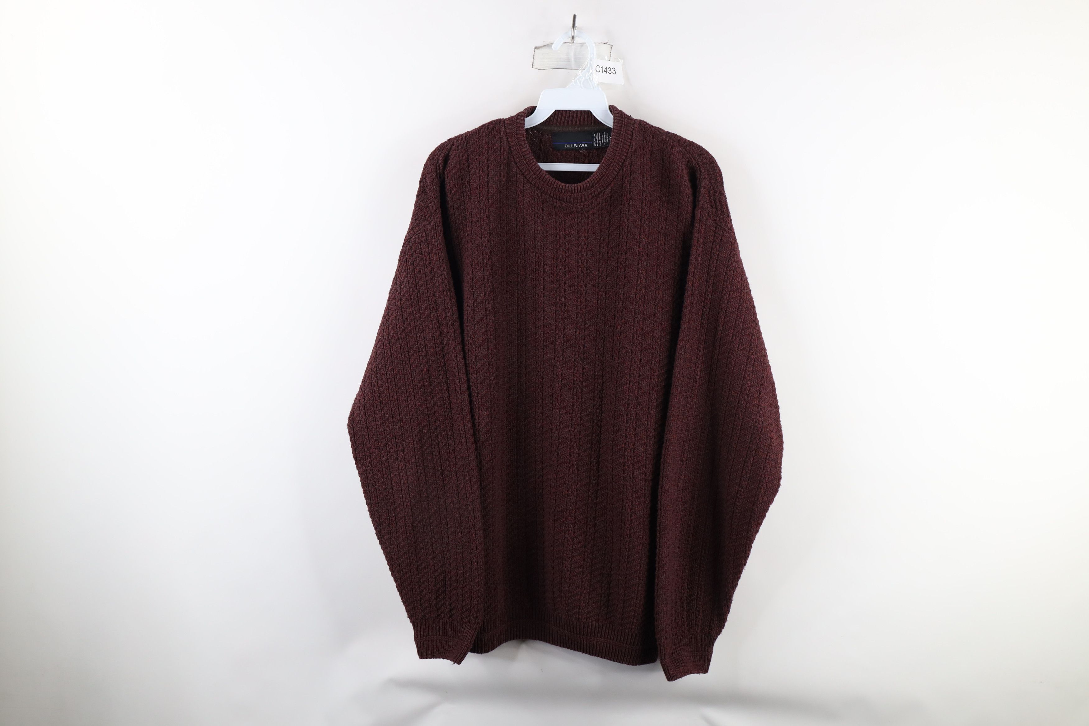 Vintage Vintage 90s Streetwear Hand Framed Chunky Knit Sweater Red Size US XXL / EU 58 / 5 - 1 Thumbnail