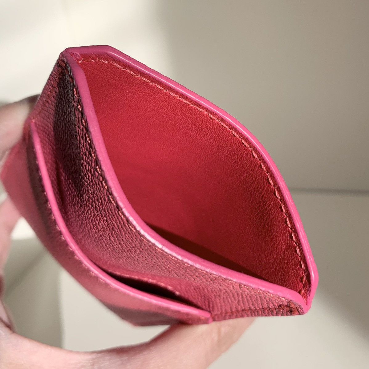 Burberry Burberry pink leather pouch with card slot Size ONE SIZE - 6 Thumbnail