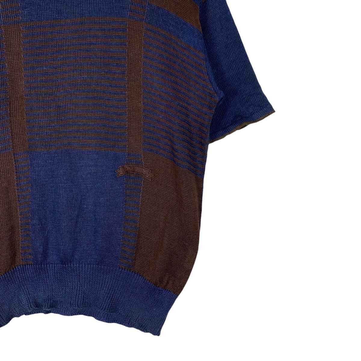 Hardy Amies HARDY AMIES London Big Check Knitted SS Sweater #1189-C54 Size US M / EU 48-50 / 2 - 4 Thumbnail