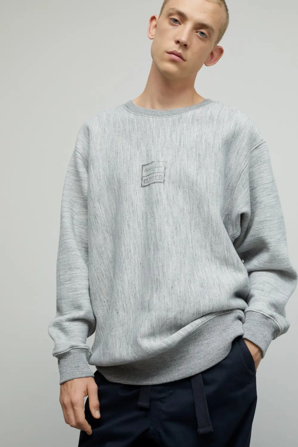 Nigel Cabourn Nigel Cabourn Closed Oversized Grey Melange Crew Sweatshirt Size US M / EU 48-50 / 2 - 1 Thumbnail