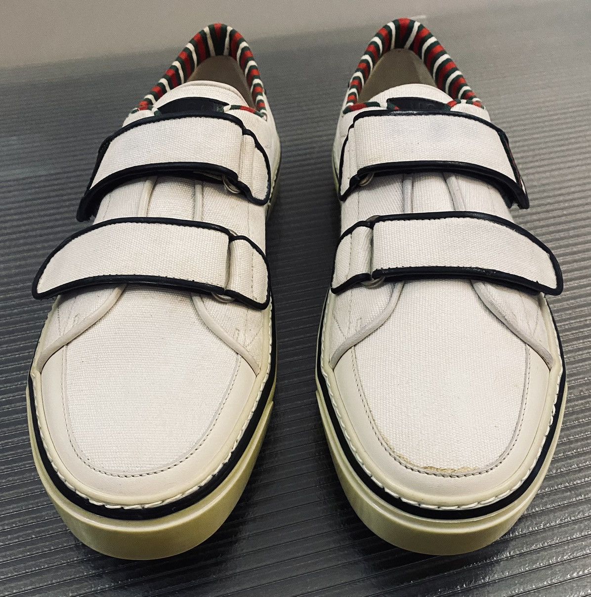 Gucci Gucci 🇮🇹 x Tom Ford white canvas Firenze sneakers 6uk VINTAGE Size US 7 / EU 40 - 4 Thumbnail
